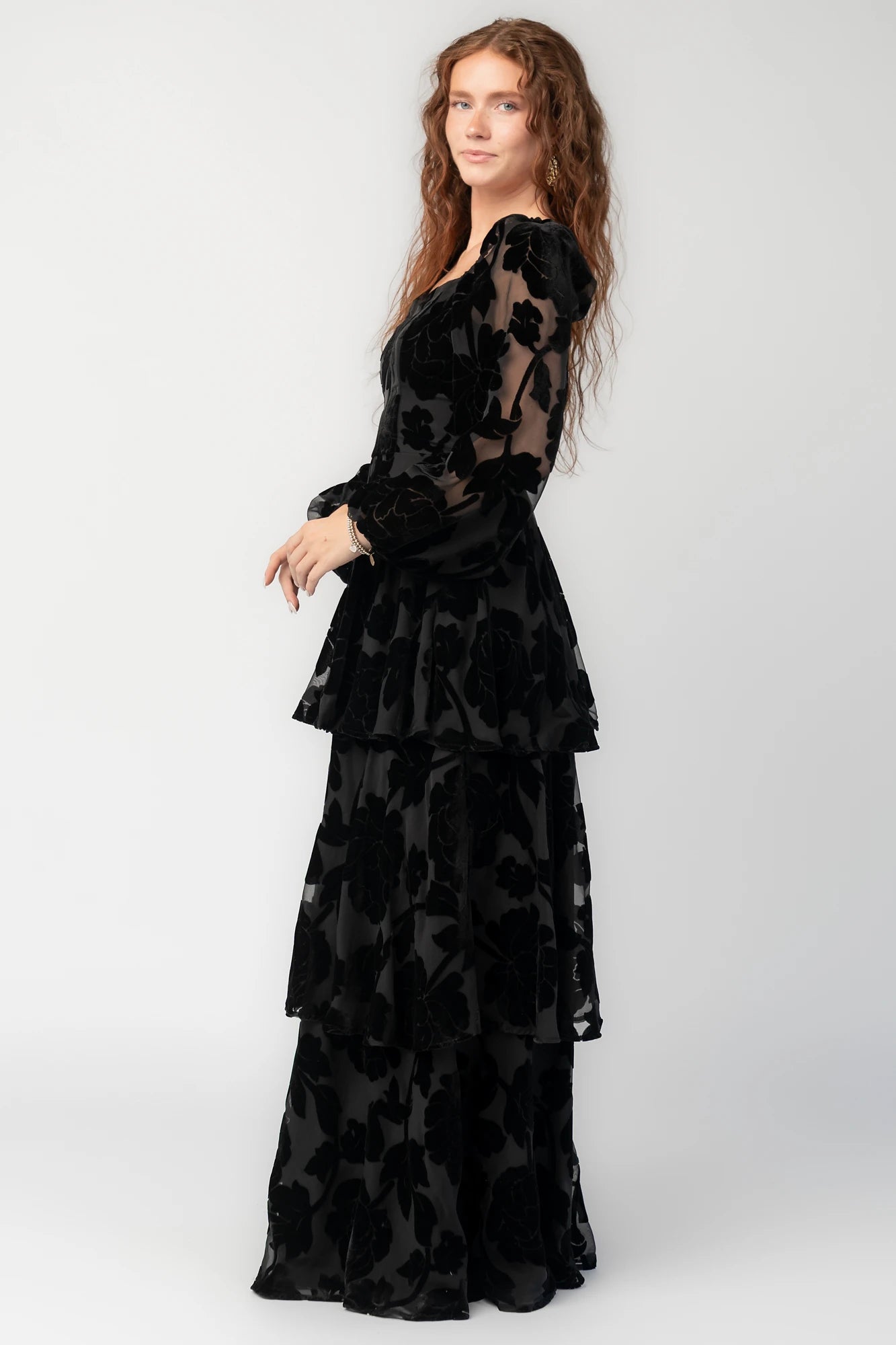 Alexandra Velvet Maxi Dress | Black