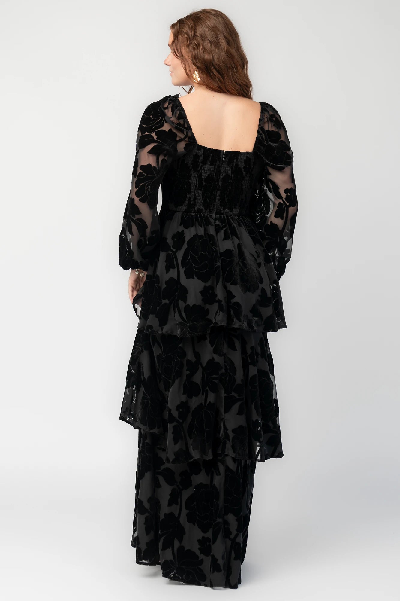 Alexandra Velvet Maxi Dress | Black