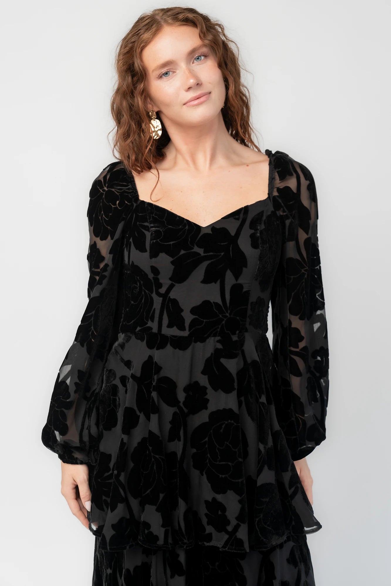 Alexandra Velvet Maxi Dress | Black