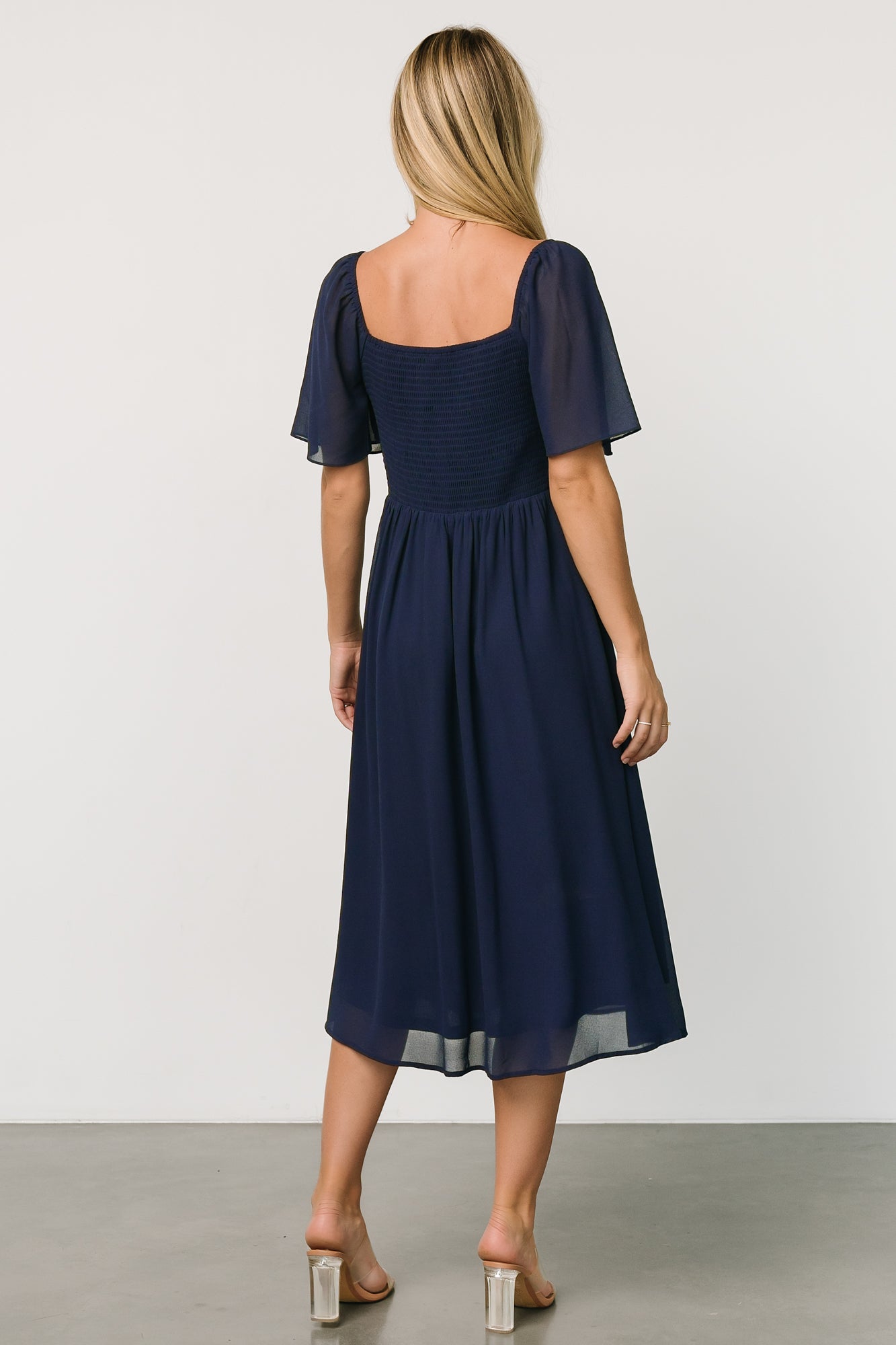 Colette Sweetheart Midi Dress | Navy
