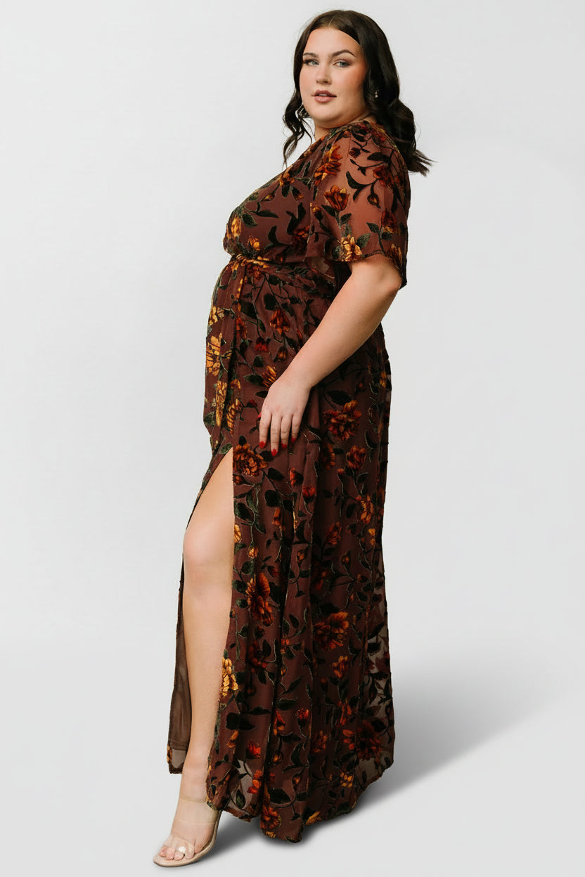 plus size brown velvet dress Copper/Brown Velvet Dress. M, XL-3X. FINAL SALE! Cannot Be Returned! 2X / Copper