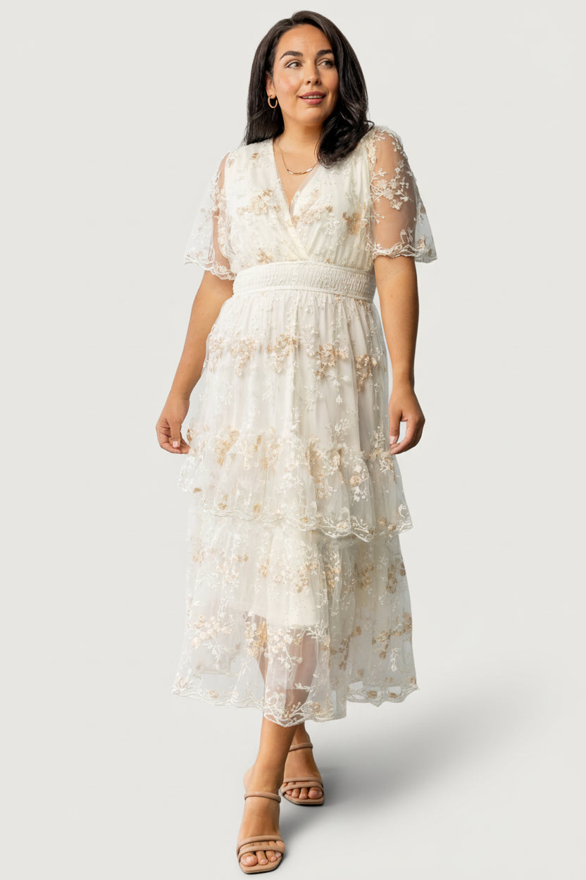 Eleanor Embroidered Midi Dress