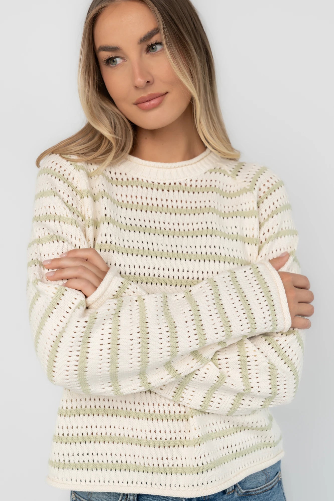 Calluna Sweater | Cream + Sage
