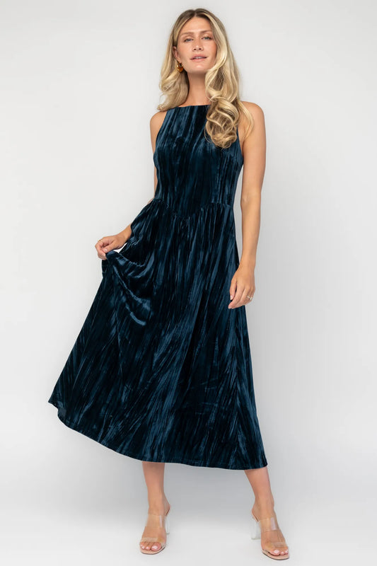 blue velvet midi dress Navy Blue Velvet Midi Dress, Tulle Design, Boob Tube Evening Dress