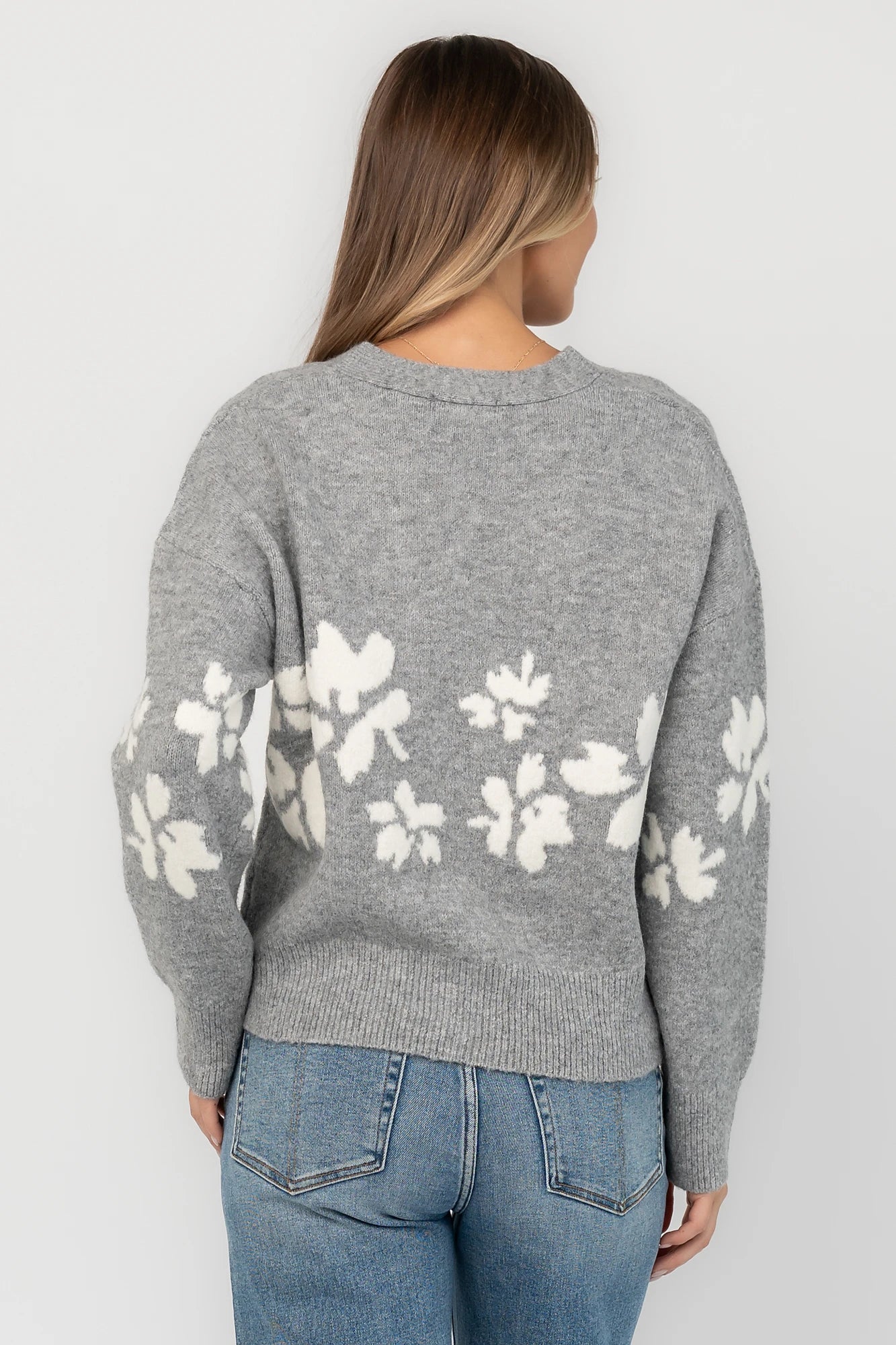 Adelana Knit Cardigan | Gray