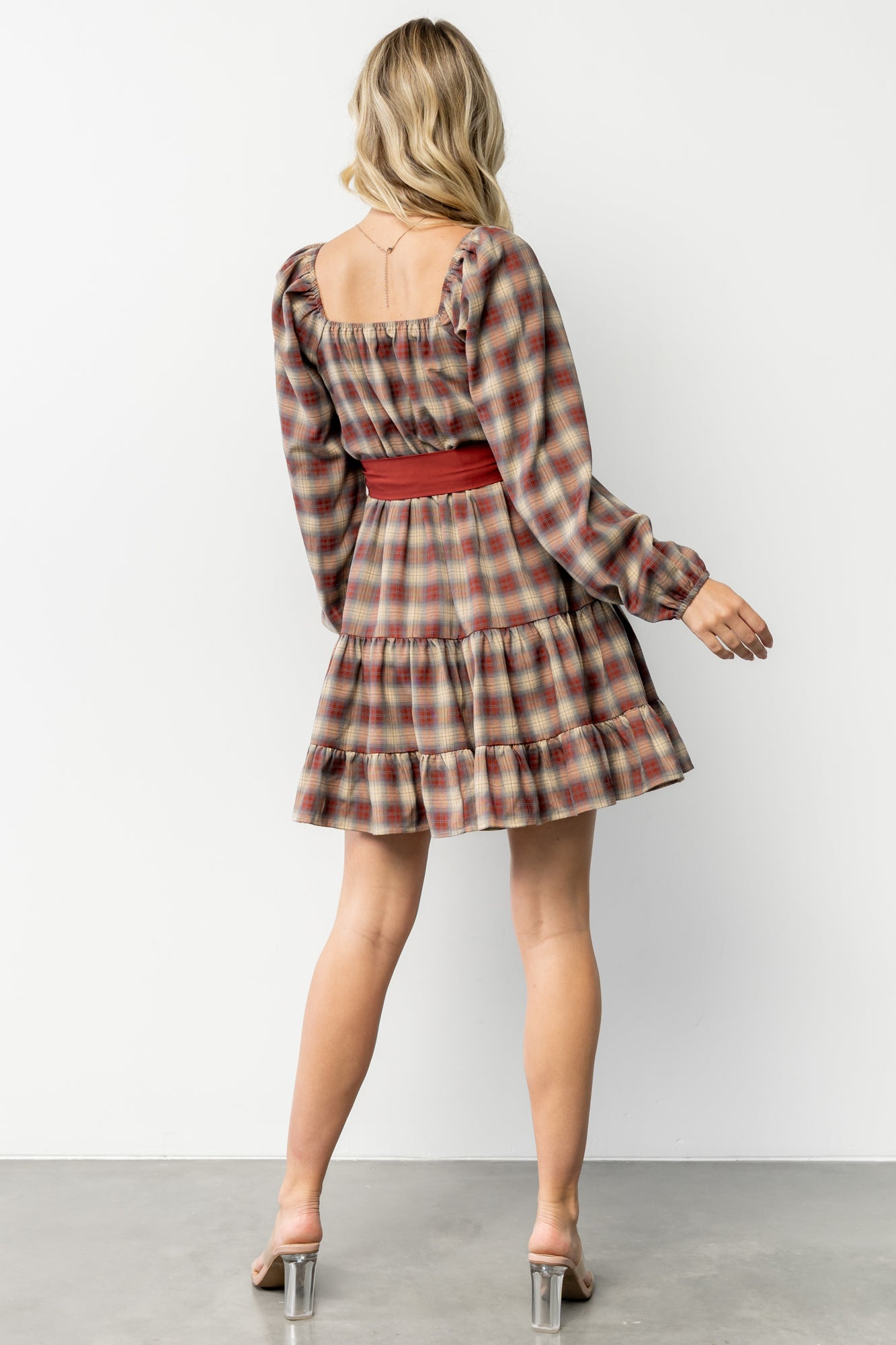 Stina Short Dress | Plaid Multi