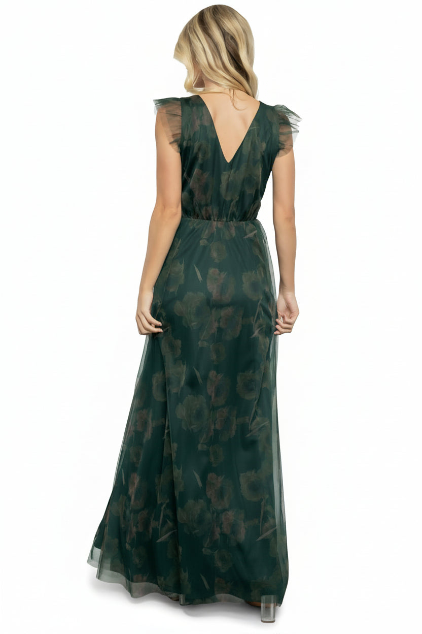 Baltic Born Womens Adelyn Maxi Dress | Green Floral
