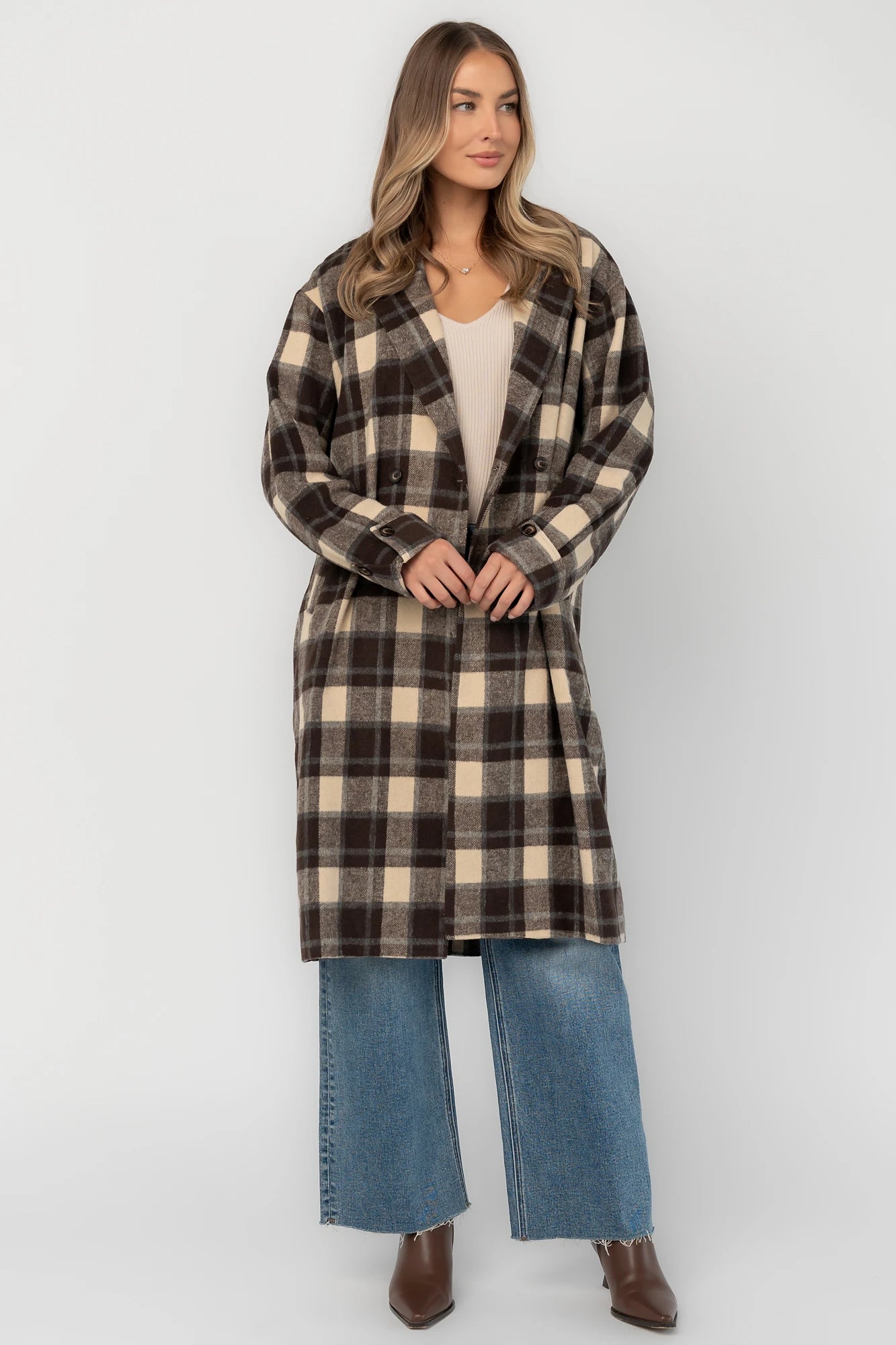 Eira Coat | Brown Plaid