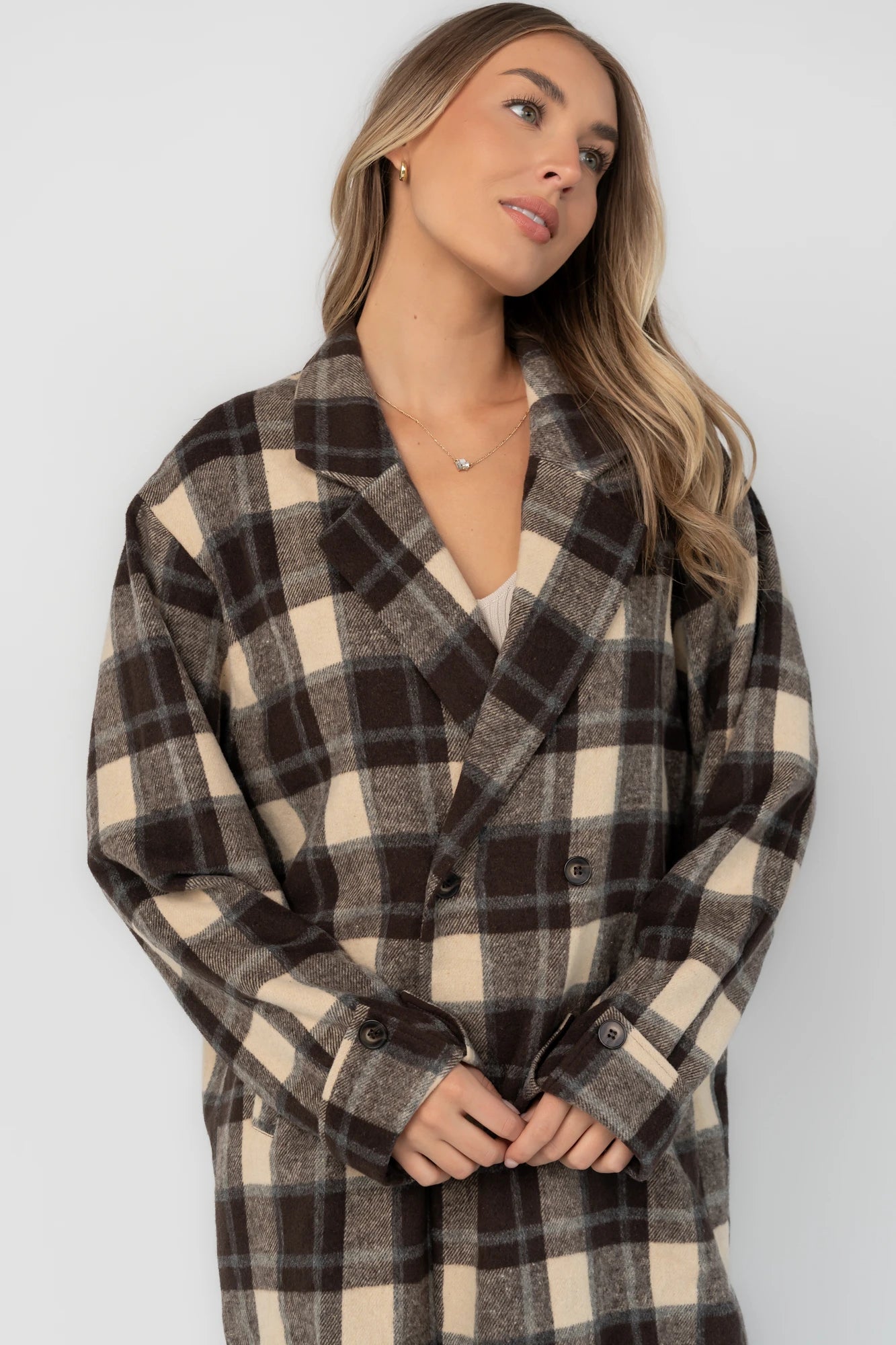 Eira Coat | Brown Plaid