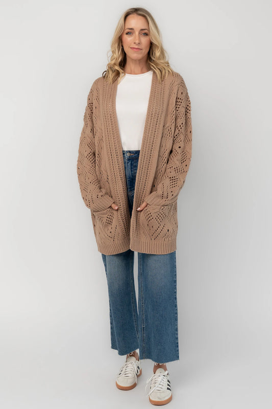 Loeb Knit Cardigan | Light Mocha