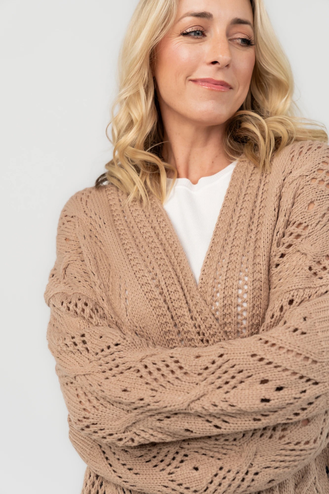 Loeb Knit Cardigan | Light Mocha