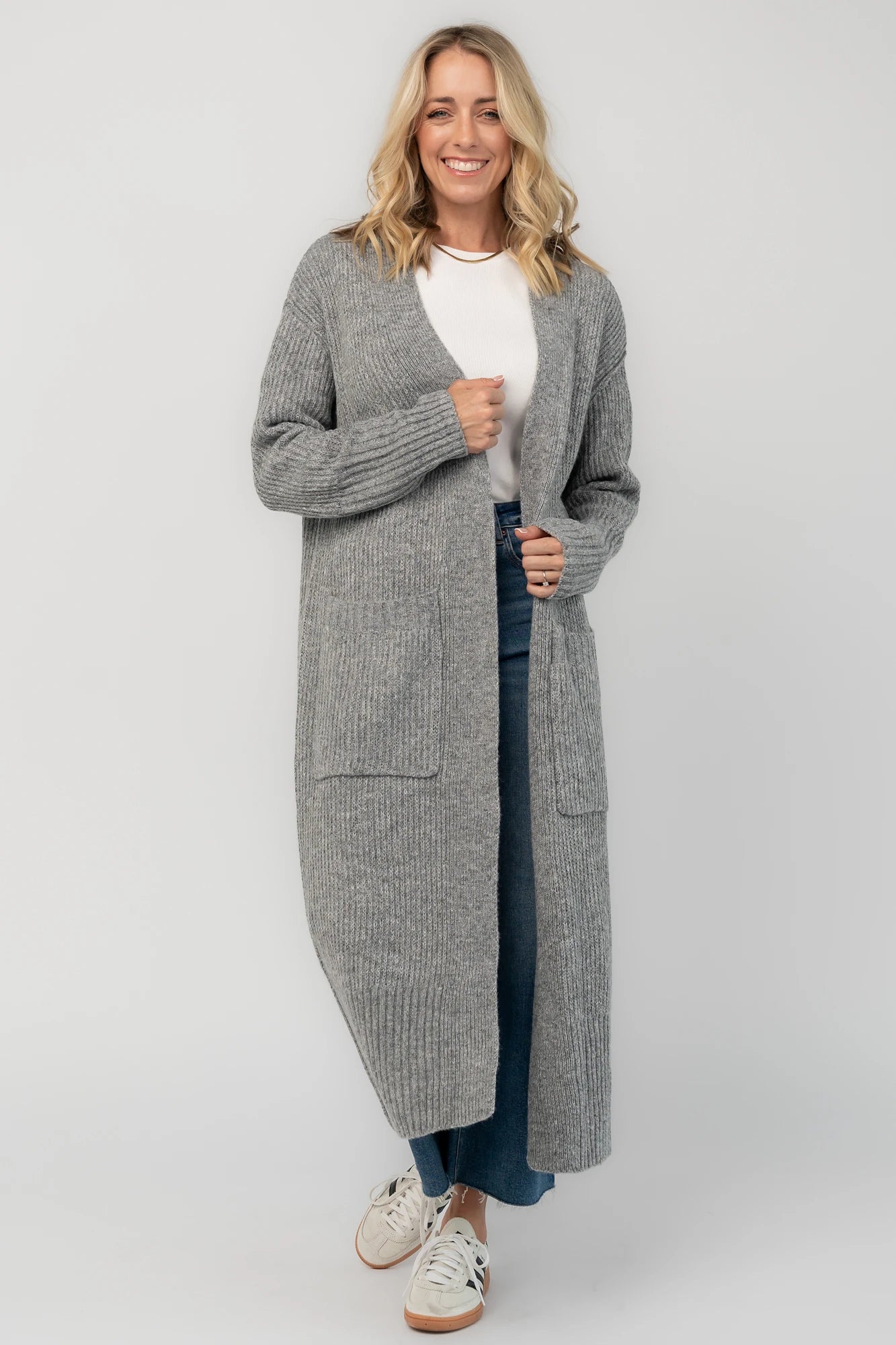 Irving Long Cardigan | Gray