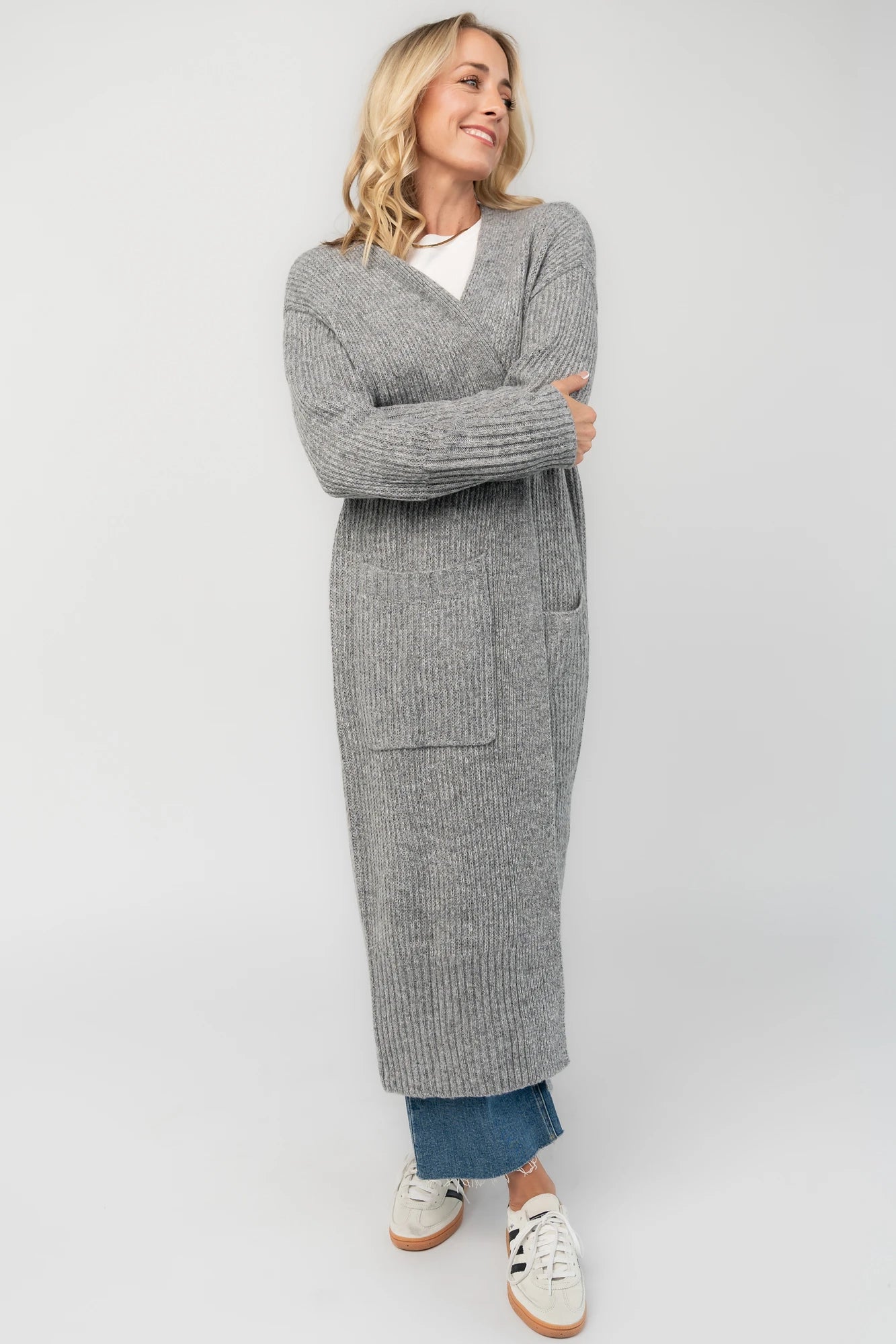 Irving Long Cardigan | Gray