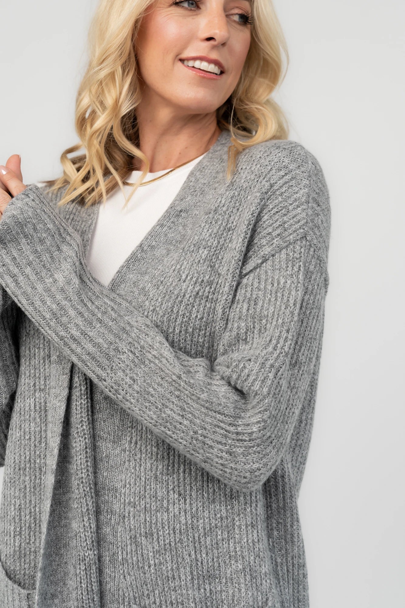 Irving Long Cardigan | Gray