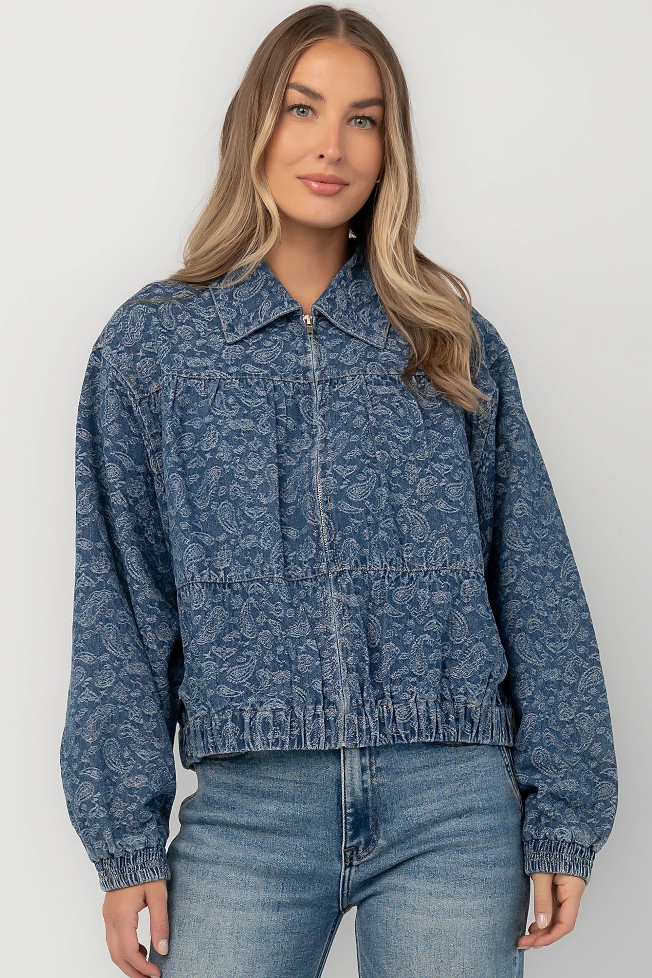 Cody Jacket | Medium Wash Print
