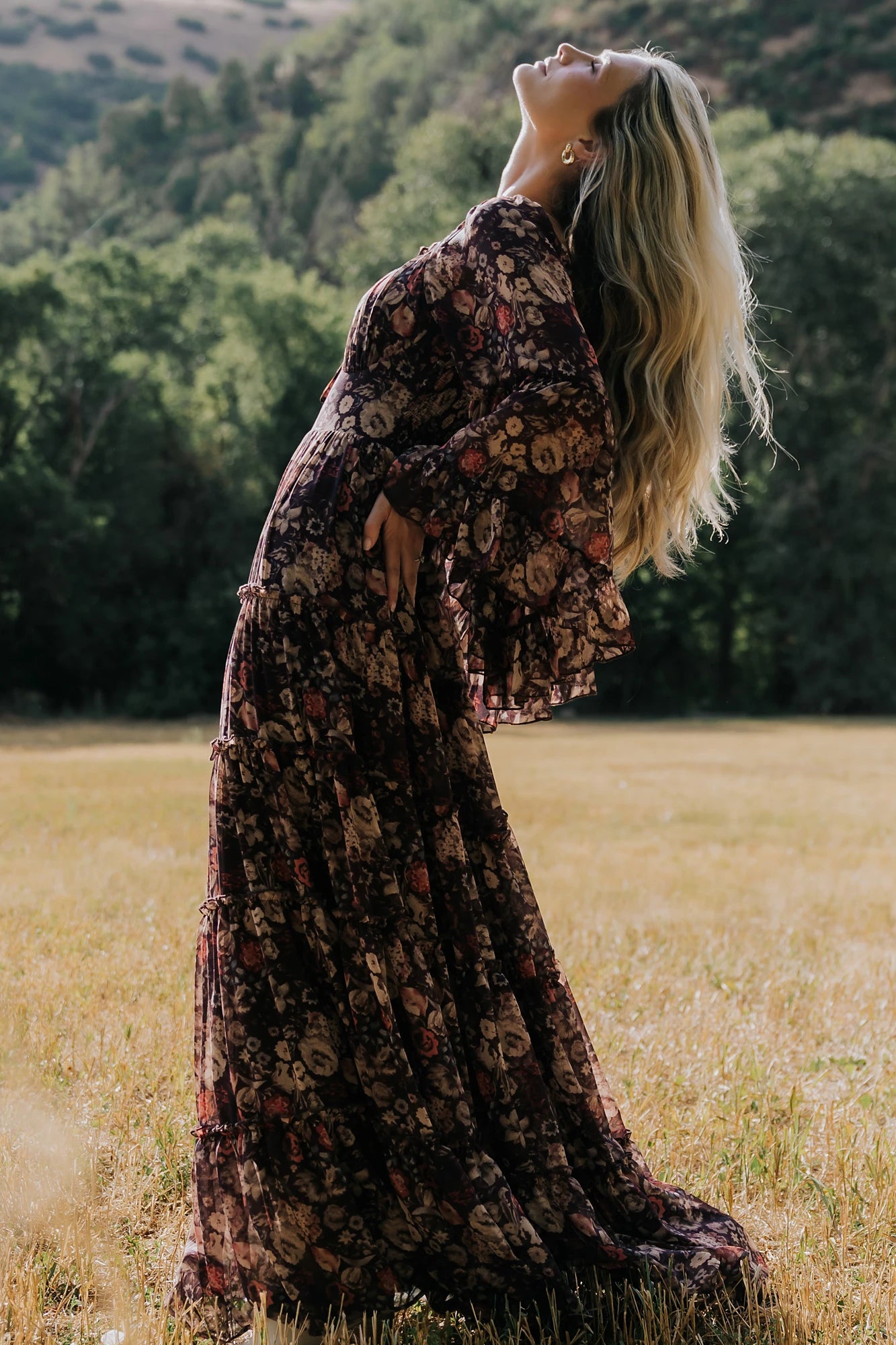 Ashwood Boho Maxi Dress | Brown Floral