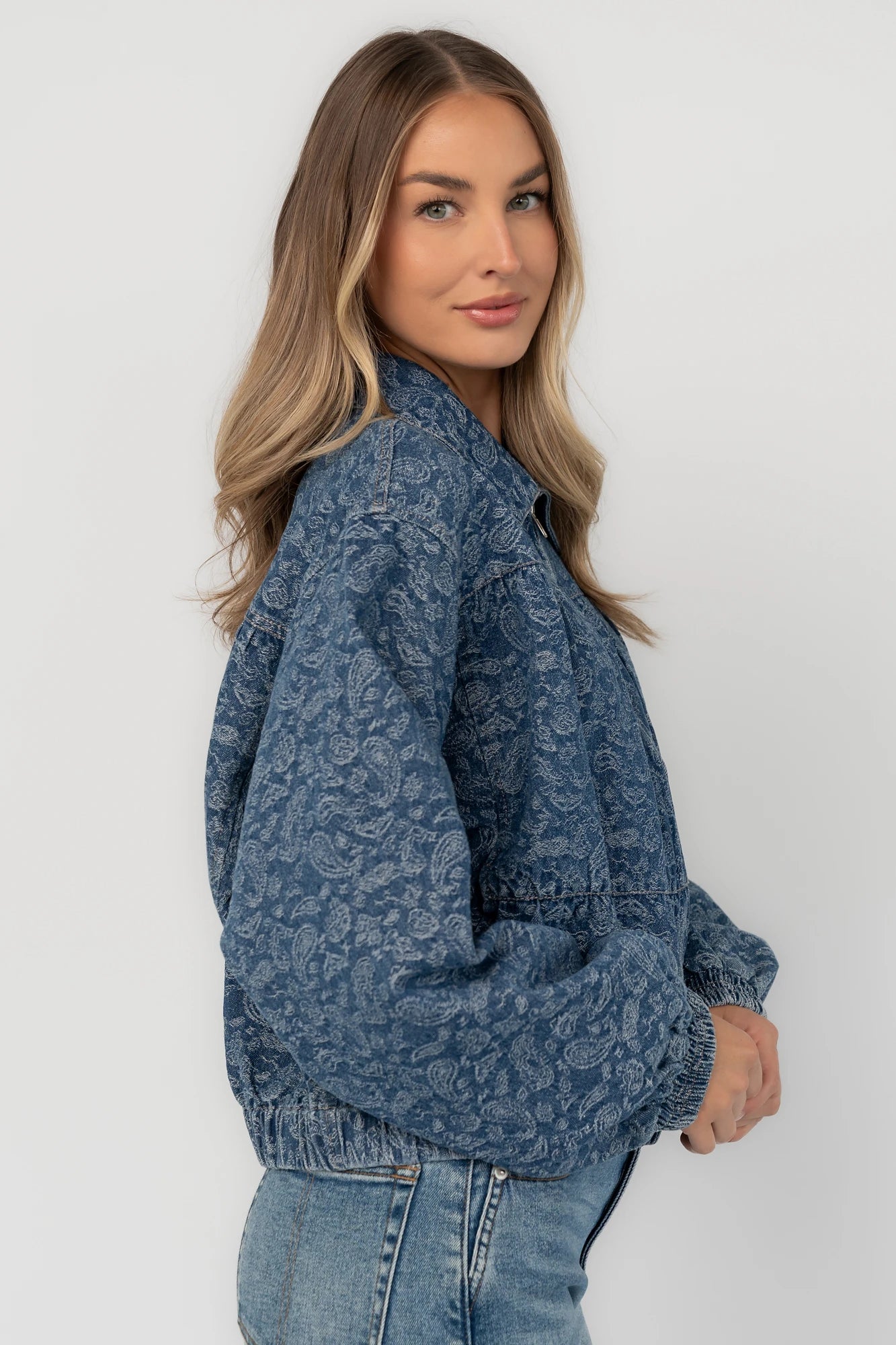 Cody Jacket | Medium Wash Print