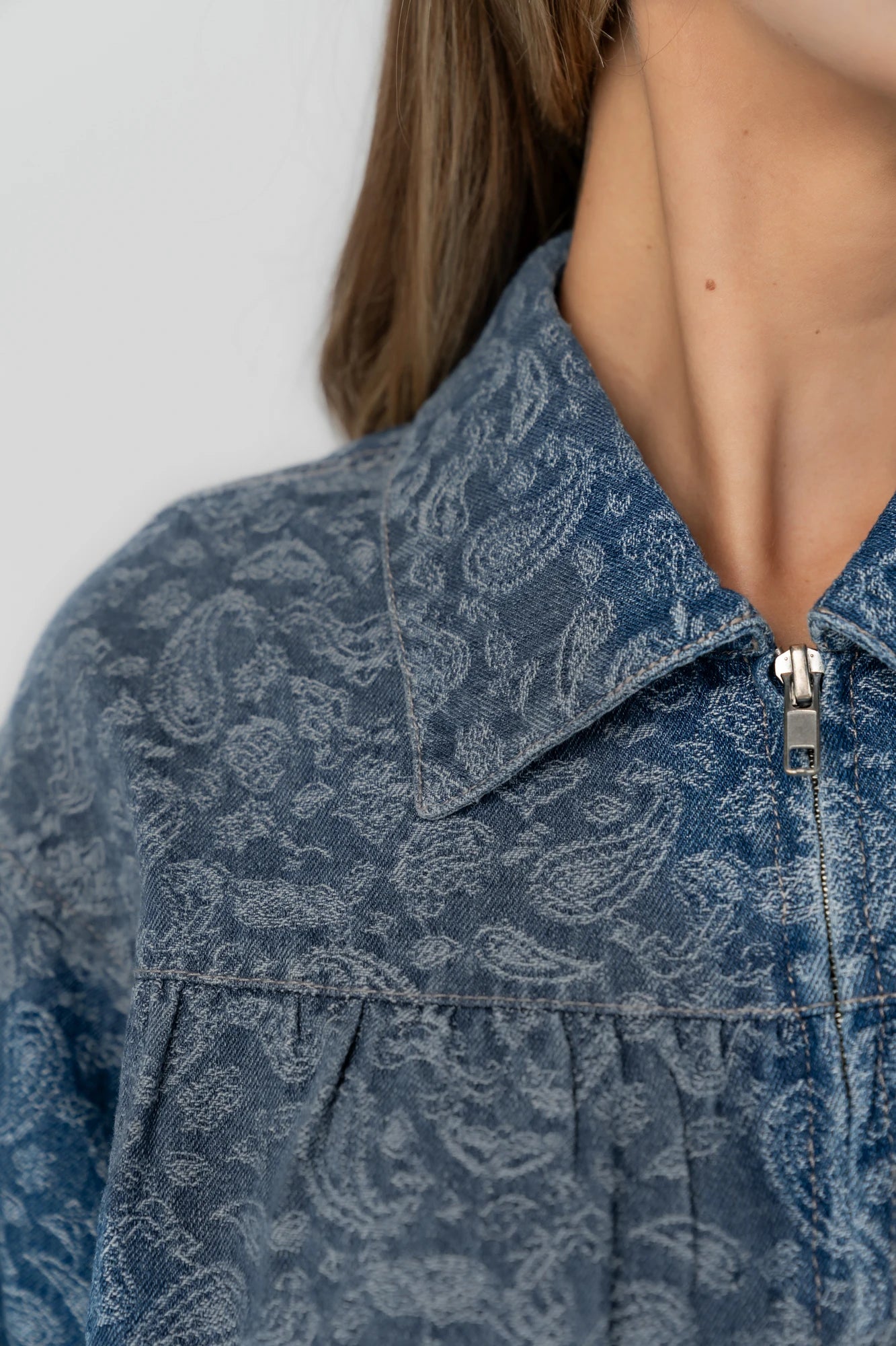 Cody Jacket | Medium Wash Print