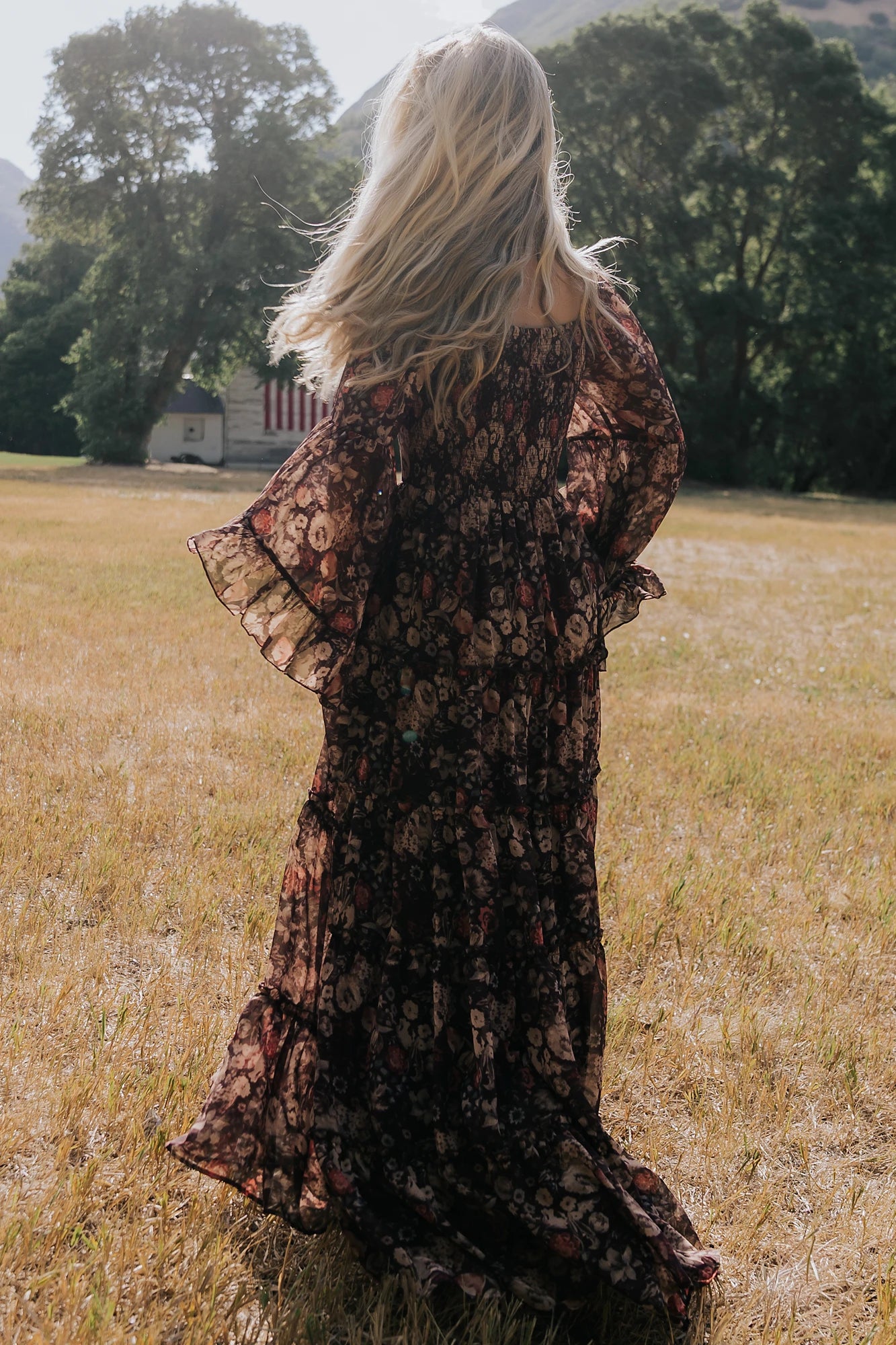 Ashwood Boho Maxi Dress | Brown Floral