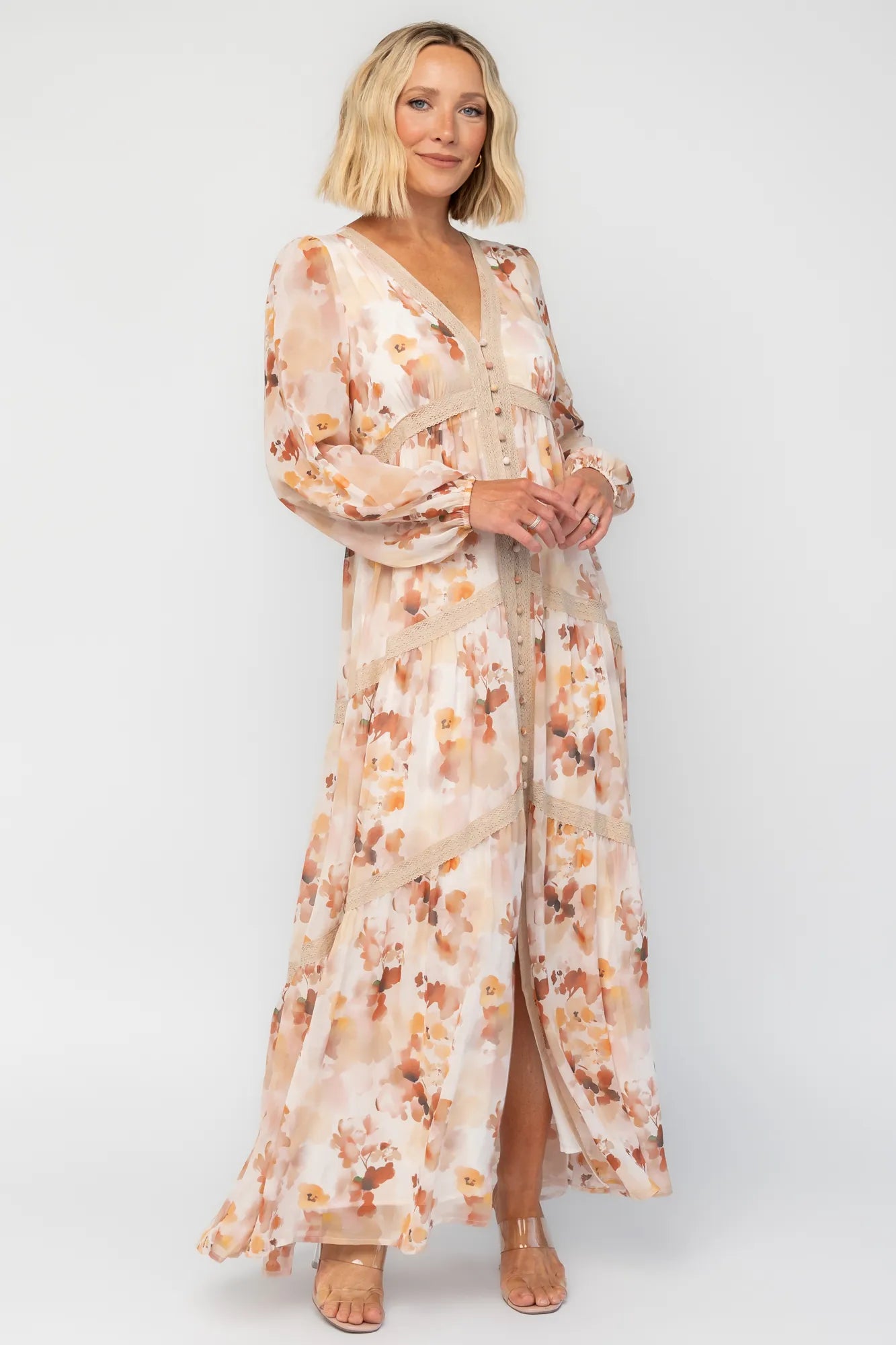 Langley Maxi Dress | Warm Abstract Floral
