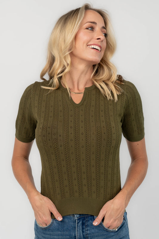 Perry Knit Top | Olive