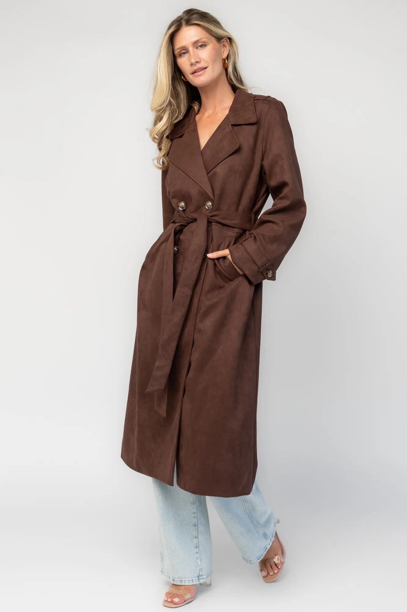 Carnegie Coat | Brown Suede