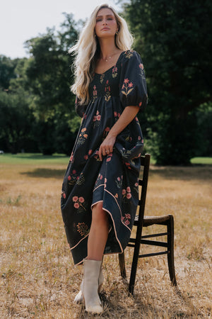 Fern Maxi Dress | Navy Floral