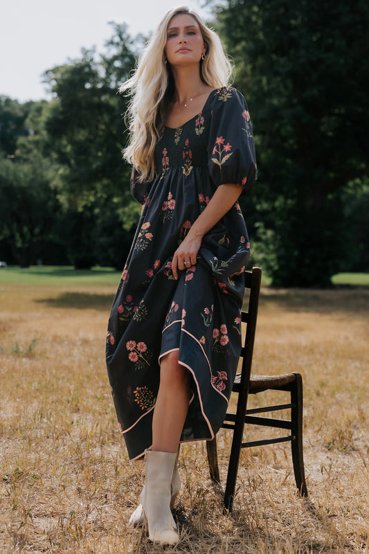 Fern Maxi Dress | Navy Floral