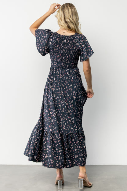 Jerah Smocked Dress | Midnight Floral