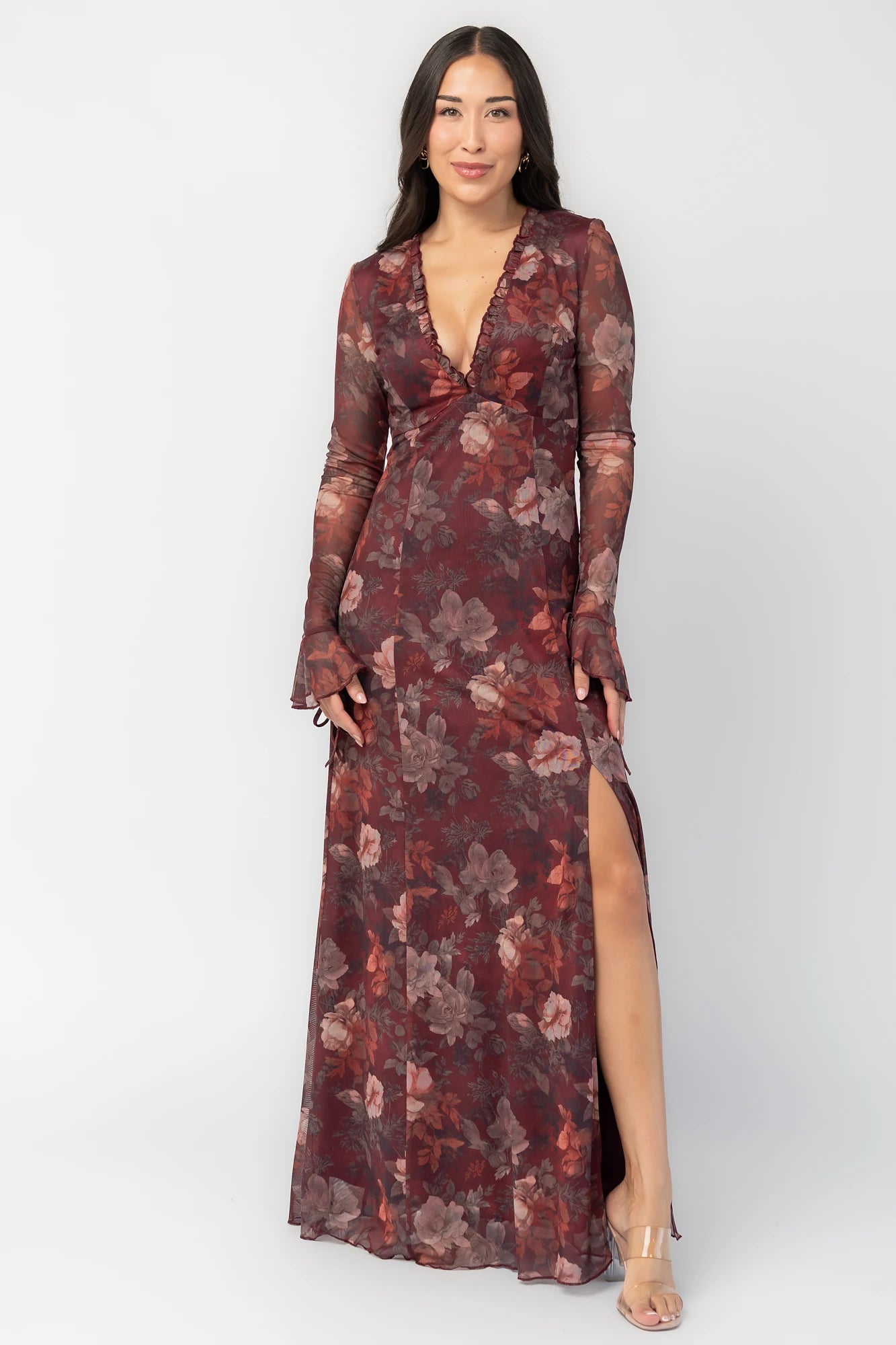 Julietta Maxi Dress | Mahogany Rose Floral