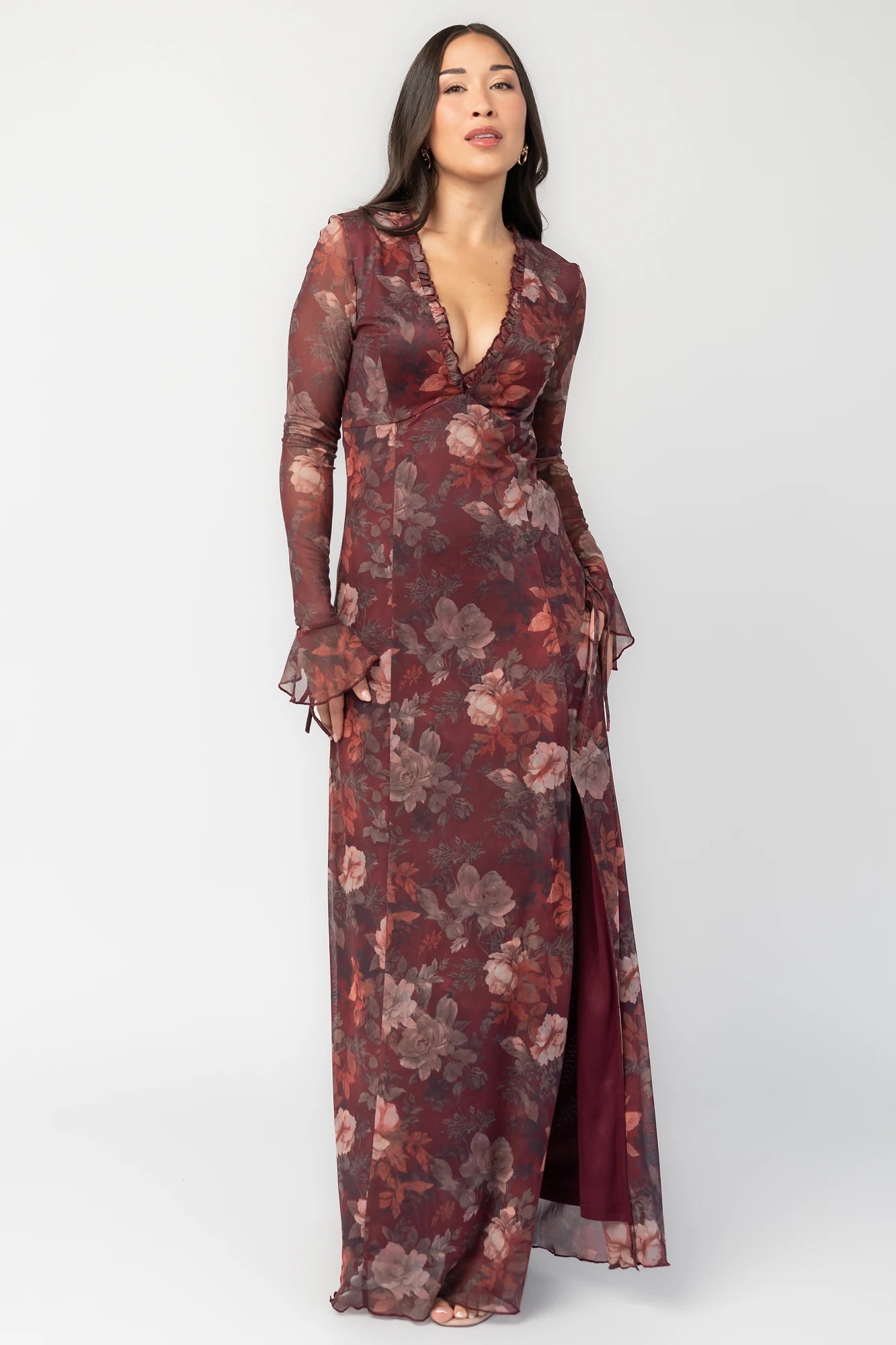 Julietta Maxi Dress | Mahogany Rose Floral