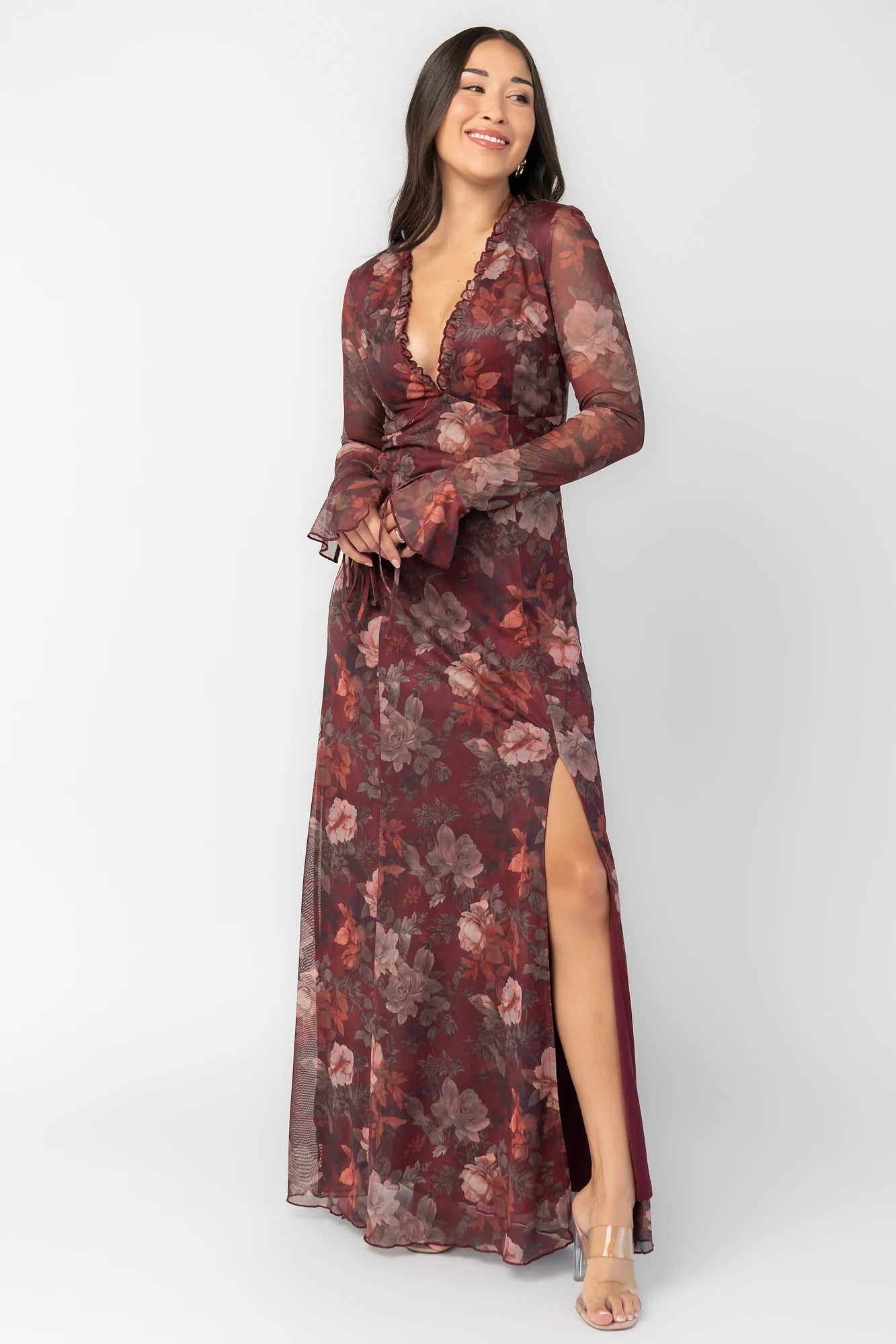 Julietta Maxi Dress | Mahogany Rose Floral