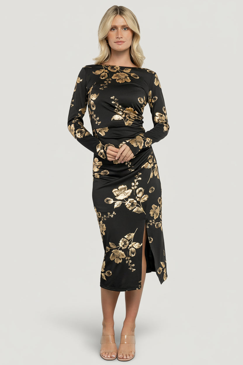 black dress with gold flowers Baltic Born Womens Valeria Midi | + Color:Light Pink Silver may25 Strapless Embellished Green Fit gold embellishment skirt