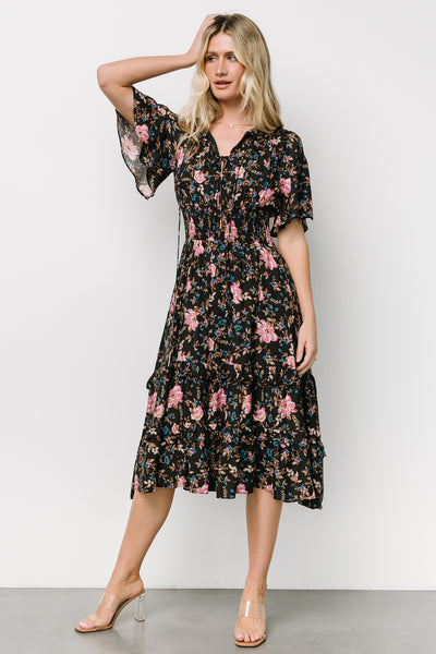 long sleeve ribbed bodycon midi dress Petal and Pup Women's Cammie Long Sleeve Midi Dress
