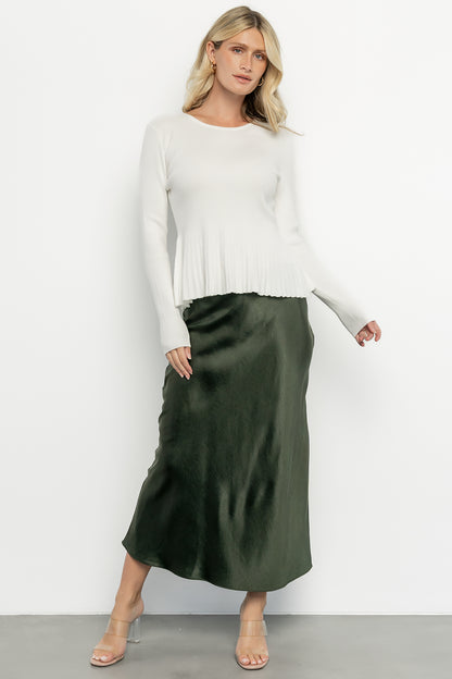 Ainsley Ribbed Top | Off White