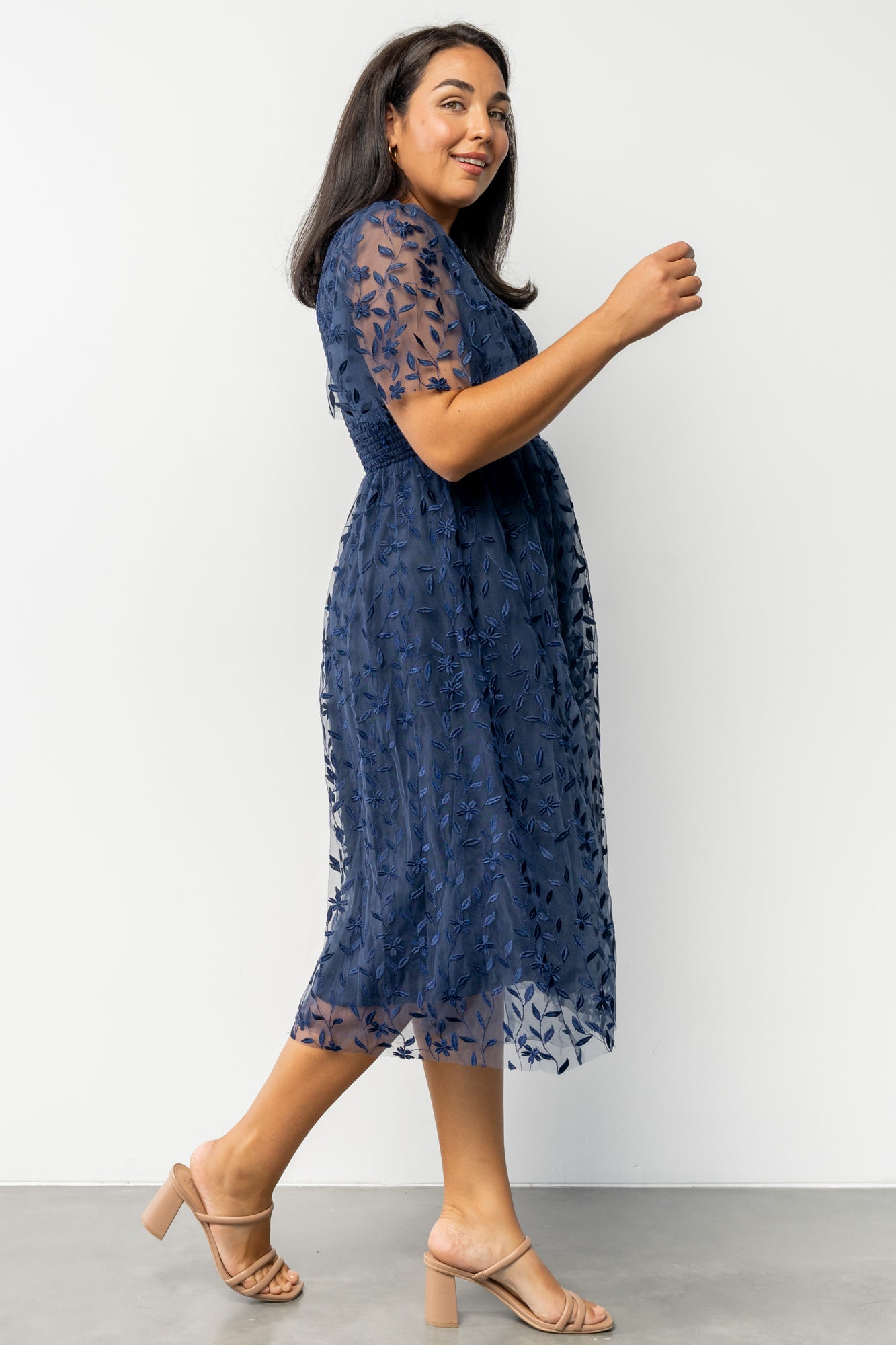 Baltic Born Womens Kendra Embroidered Dress | Navy | Size: Small Baltic Born Womens Kendra Embroidered Dress | Navy | Size: Small