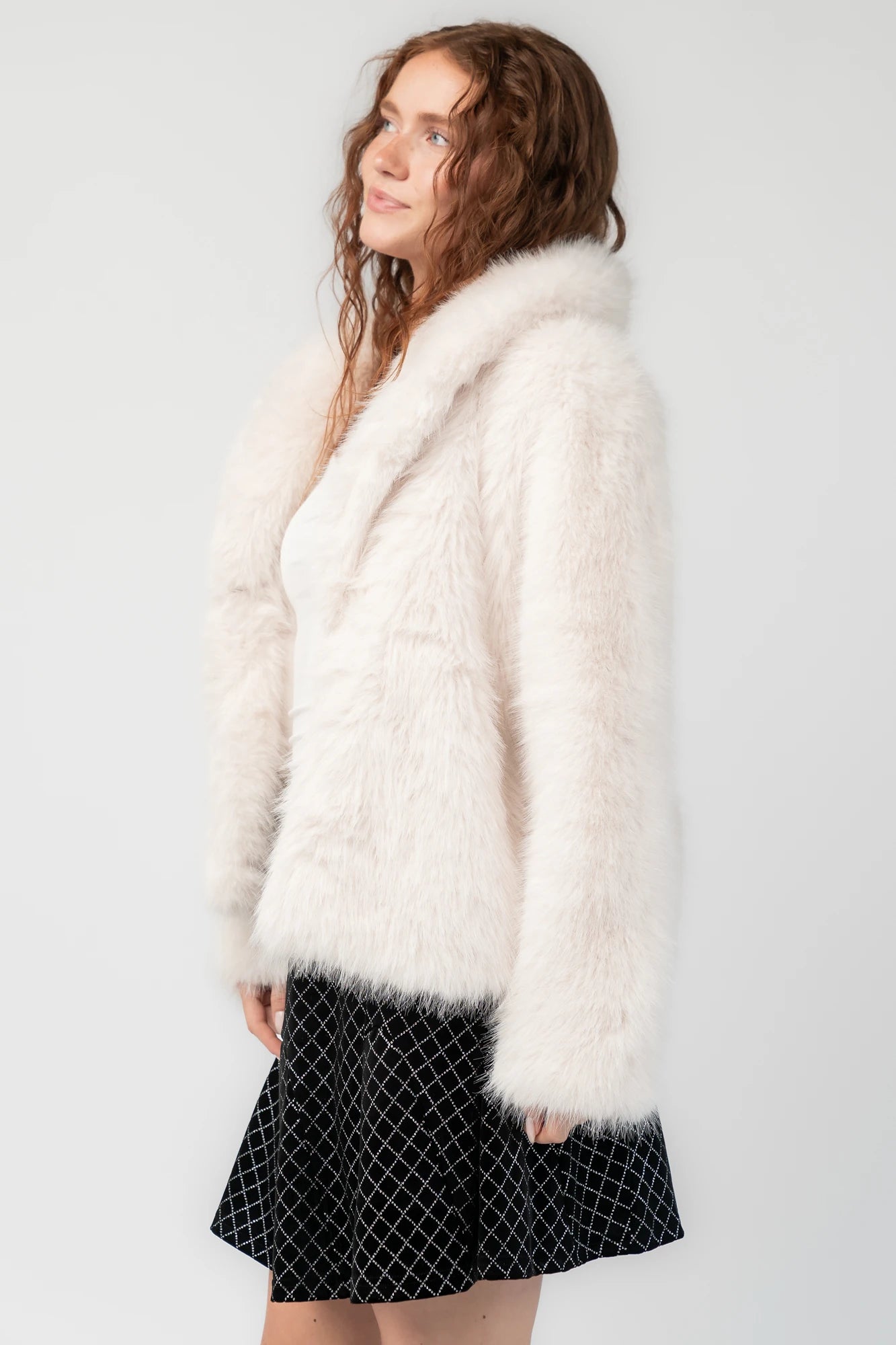 Jubilee Faux Fur Coat | Ivory