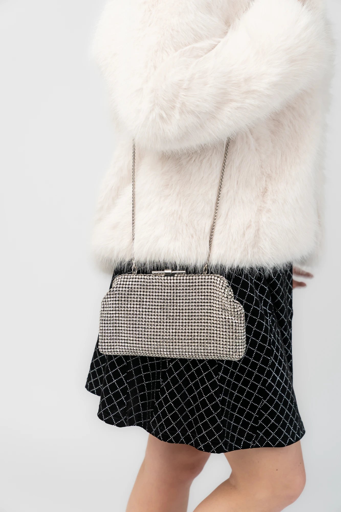 Julie Evening Clutch Bag | Silver