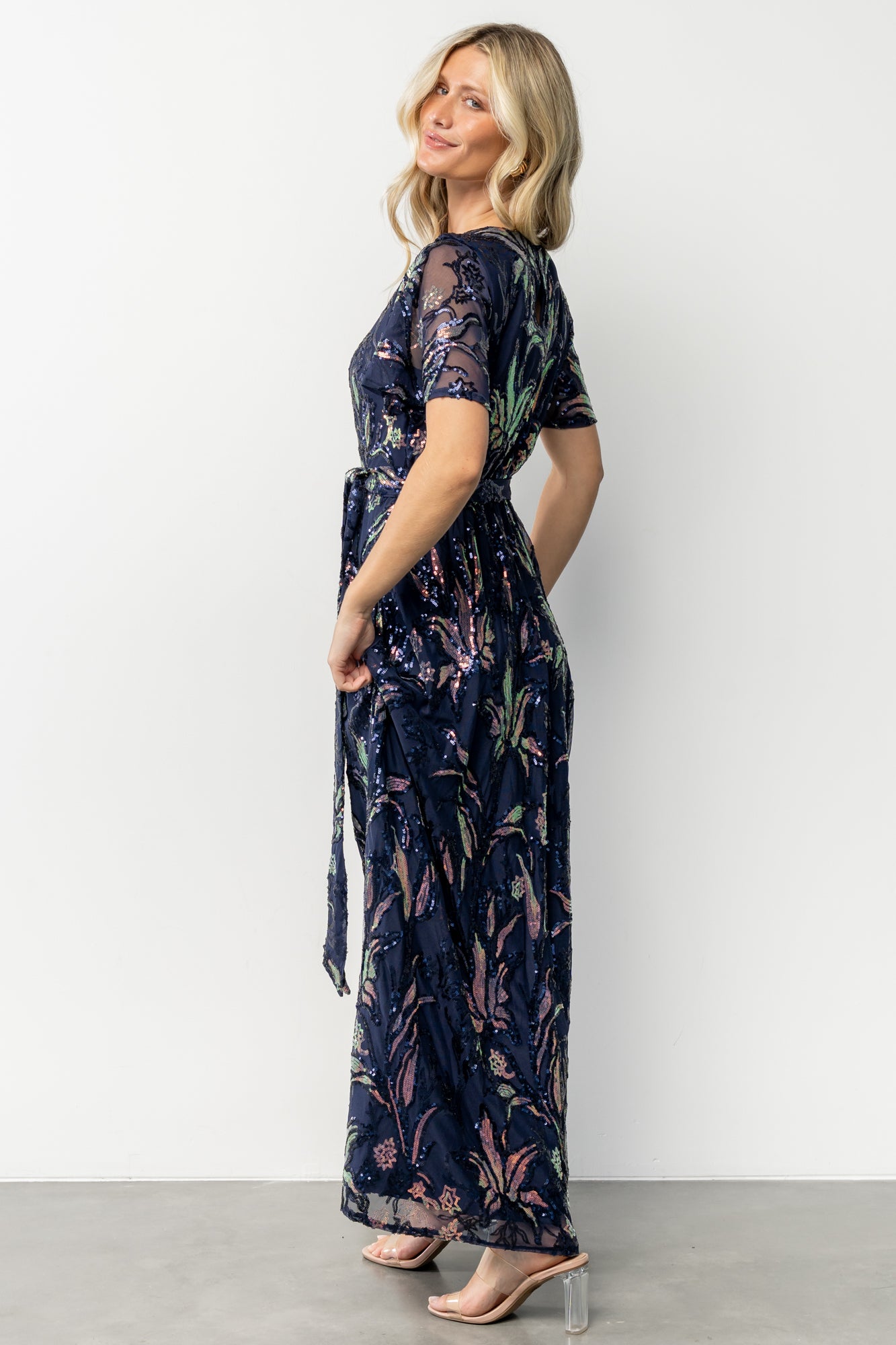 Muse Sequin Maxi Dress | Dark Blue Multi