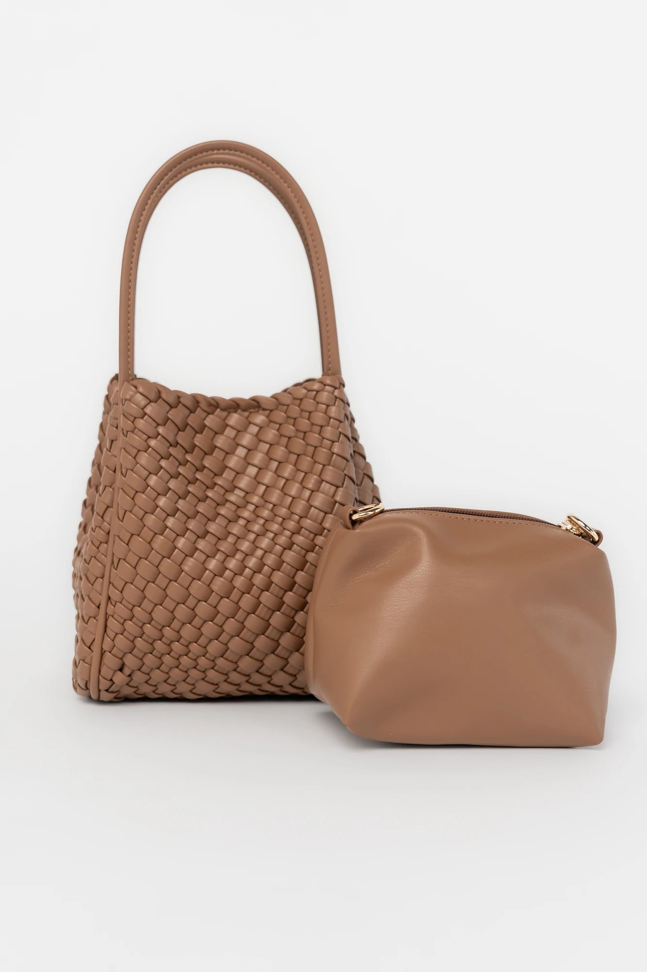 Simone Woven Tote Bag | Cognac