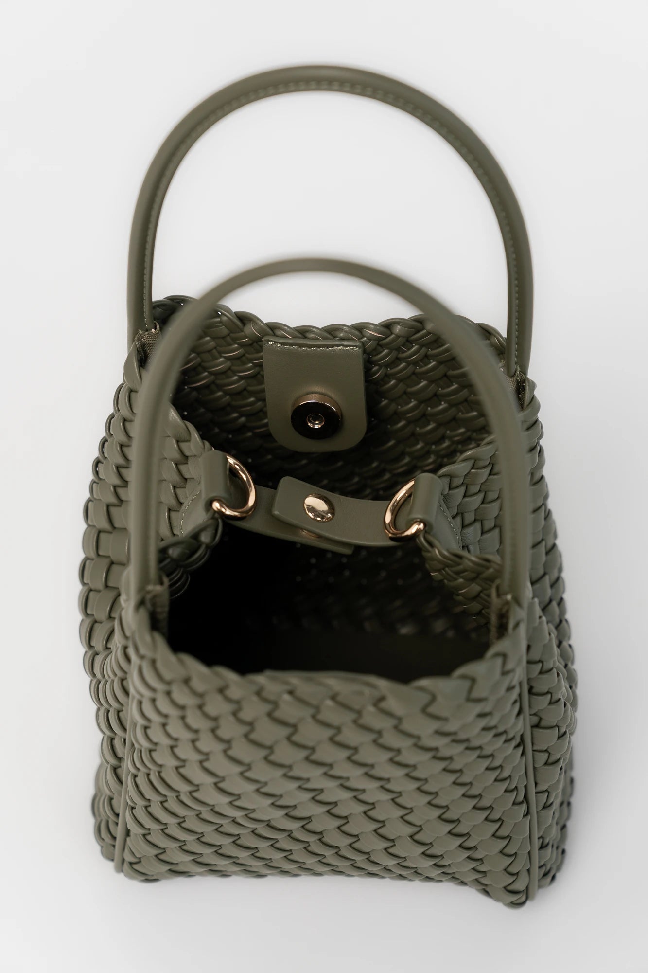 Simone Woven Tote Bag | Dark Olive