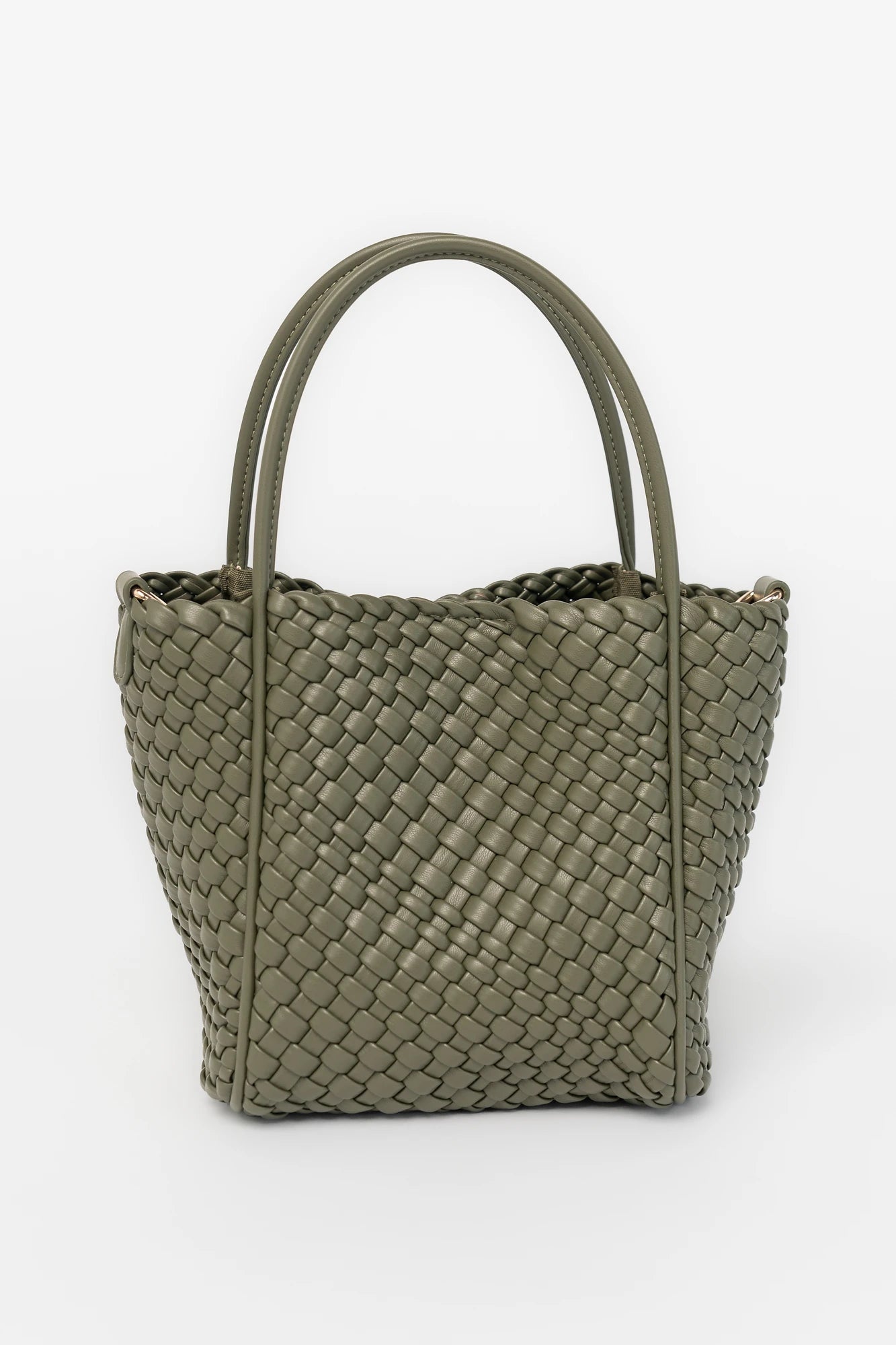 Simone Woven Tote Bag | Dark Olive