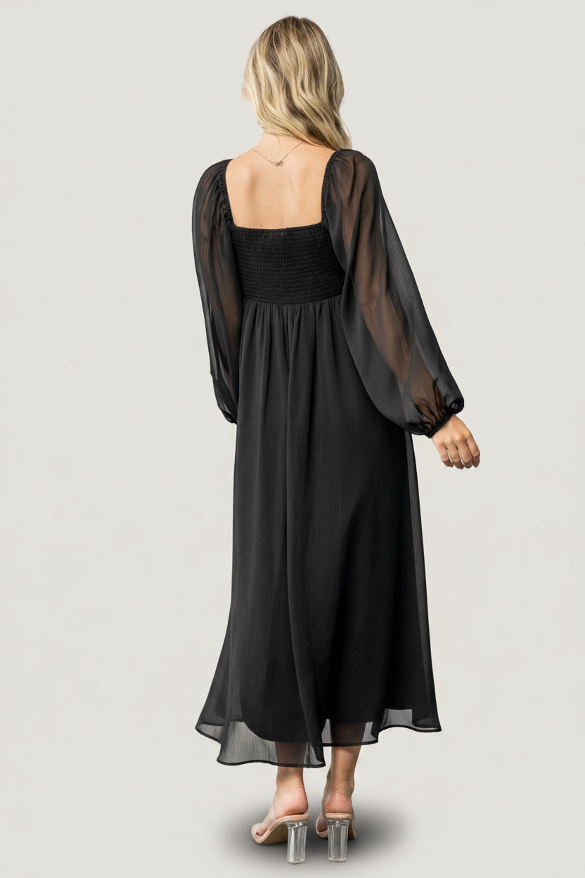 Dione Midi Dress | Black