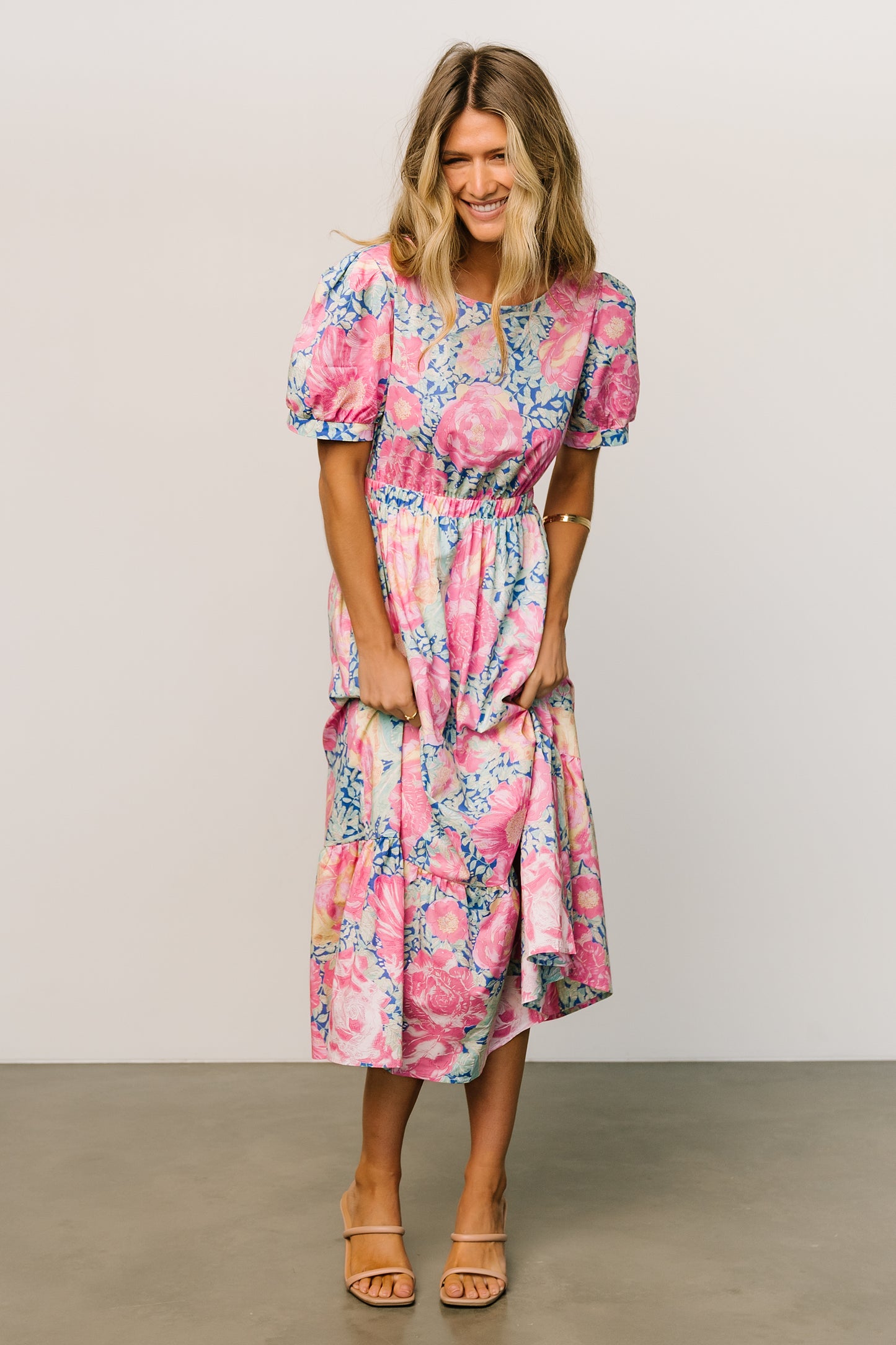 Myers Dress | Blue + Pink Floral