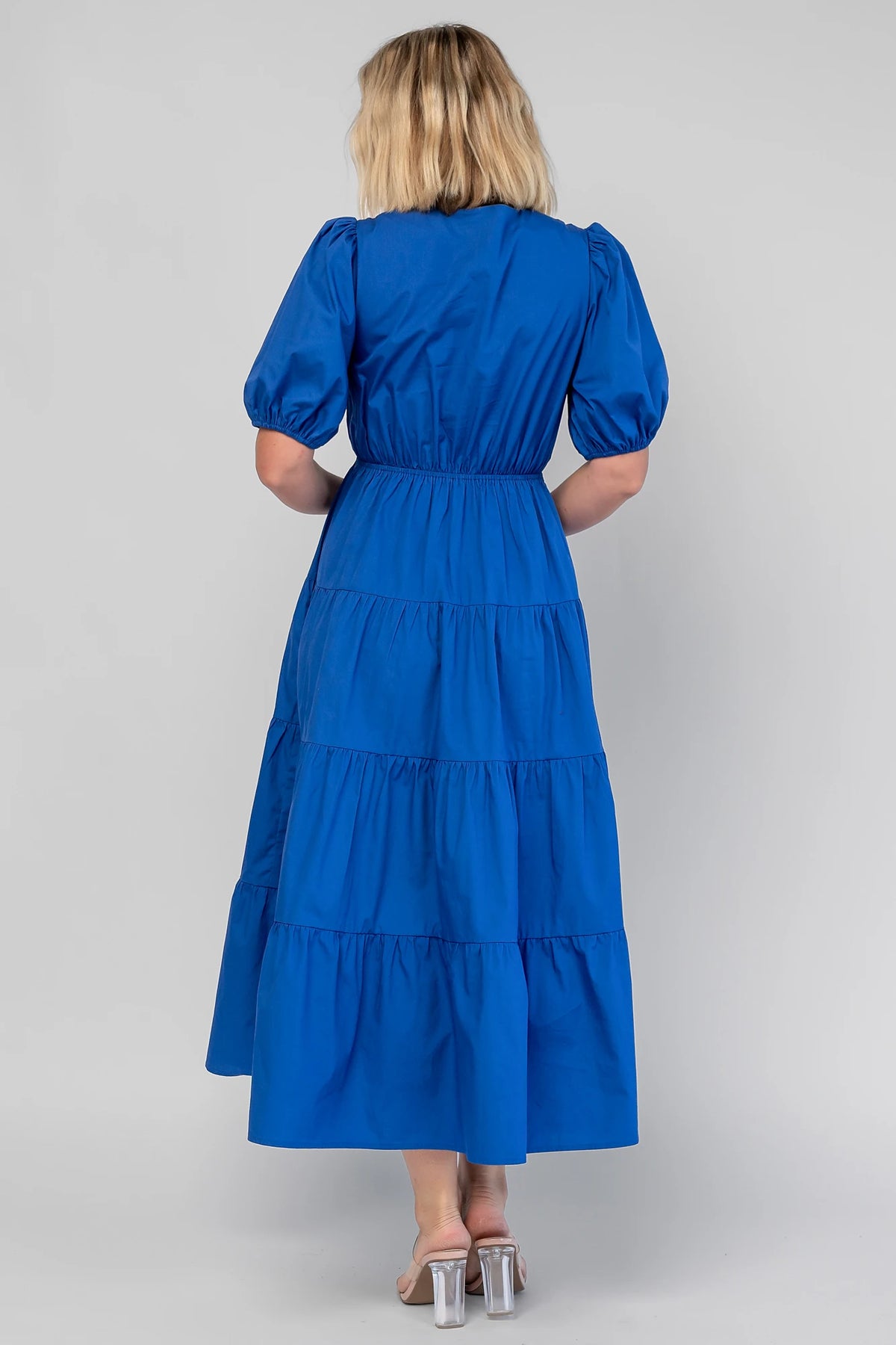 Sheila Tiered Midi Dress | Cobalt
