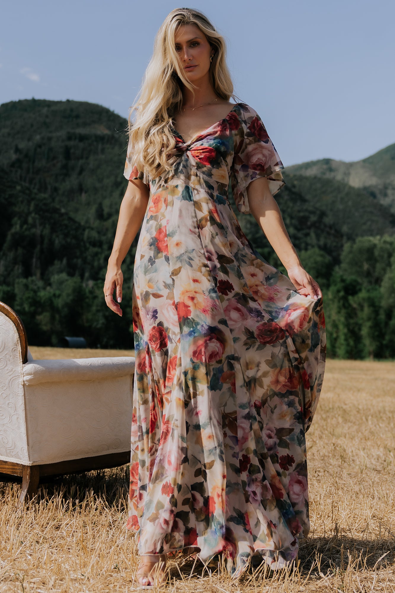 Positano Maxi Dress | Rose Multi Floral