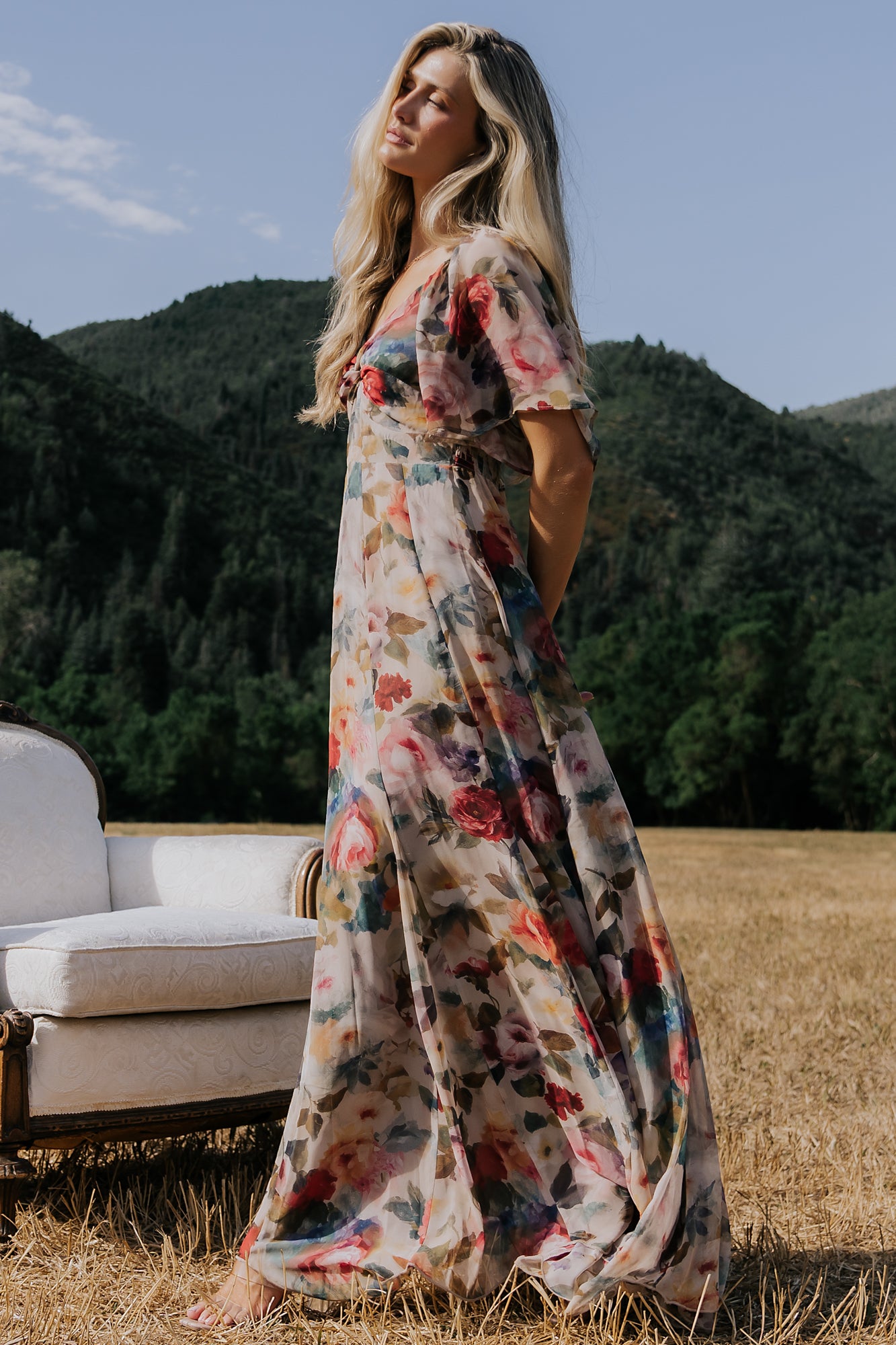 Positano Maxi Dress | Rose Multi Floral