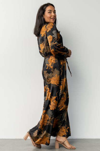 Helen Maxi Dress | Black + Gold