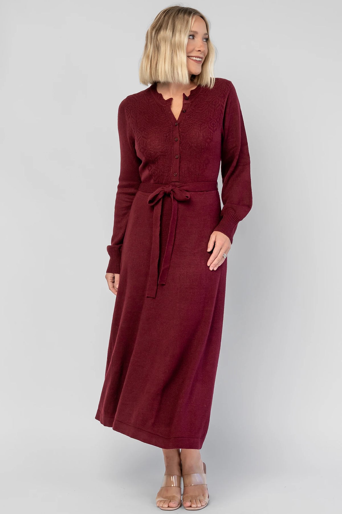 Camilla Sweater Dress | Wine