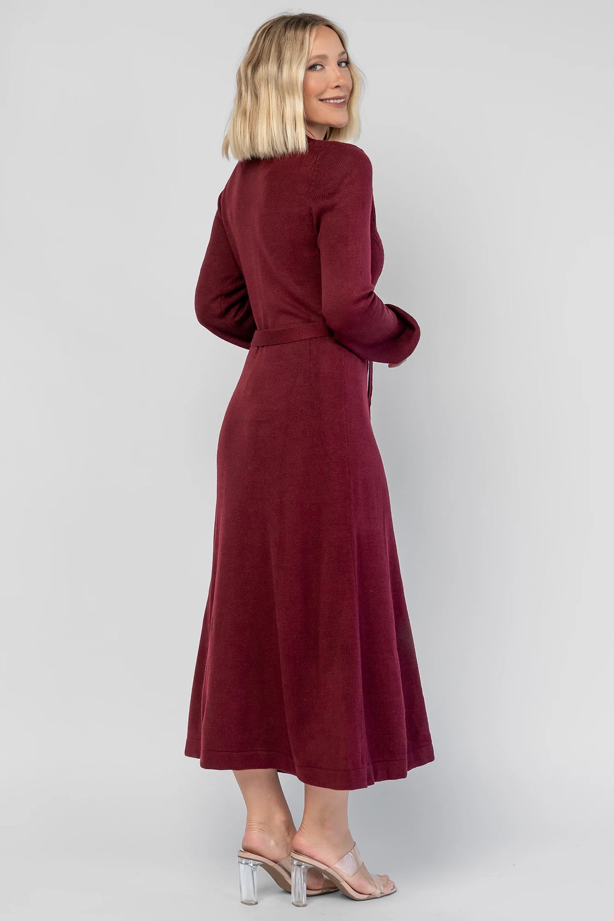 Camilla Sweater Dress | Wine